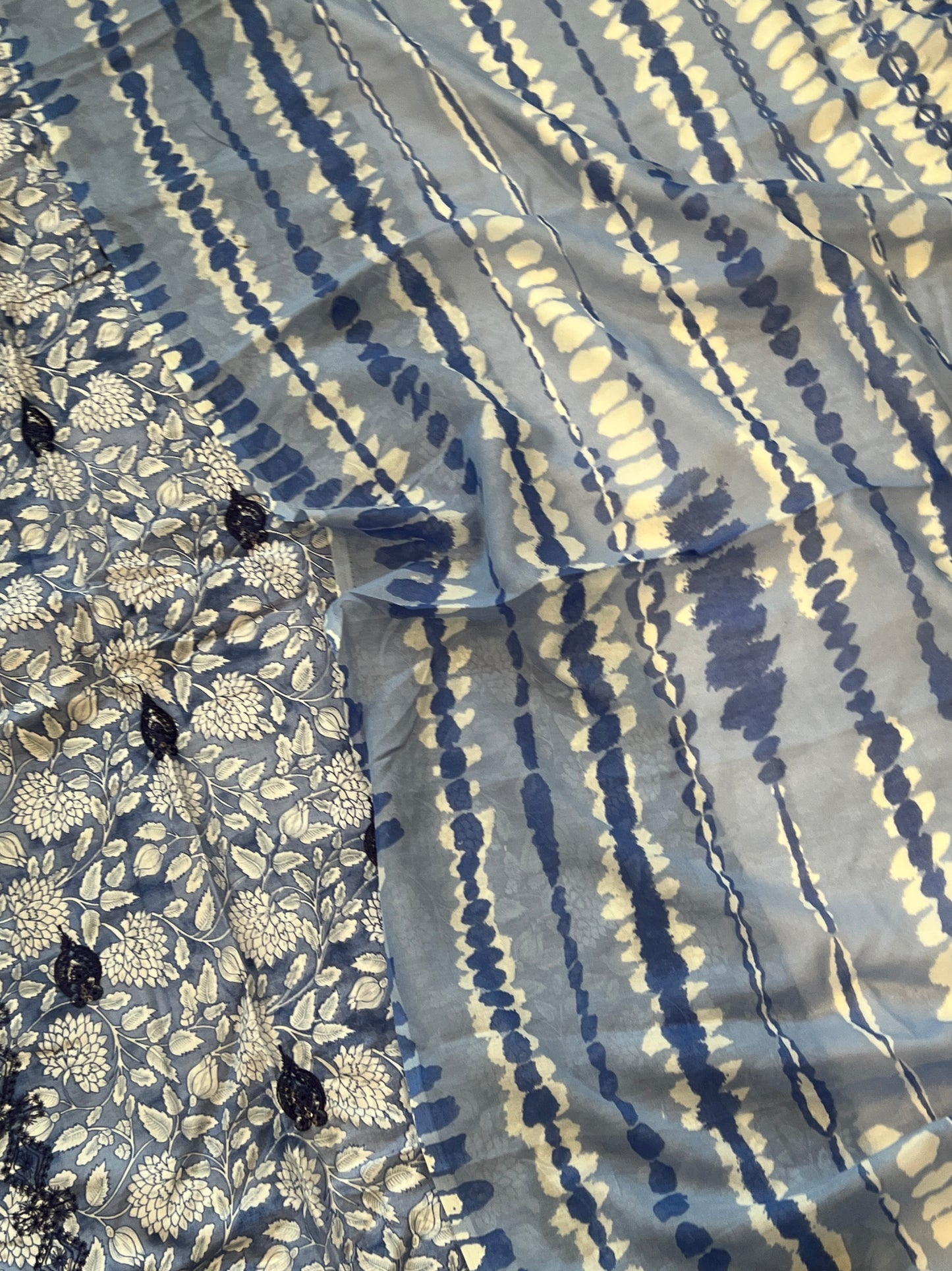 OMBRE CHIKANKARI PATCH  SUIT 3