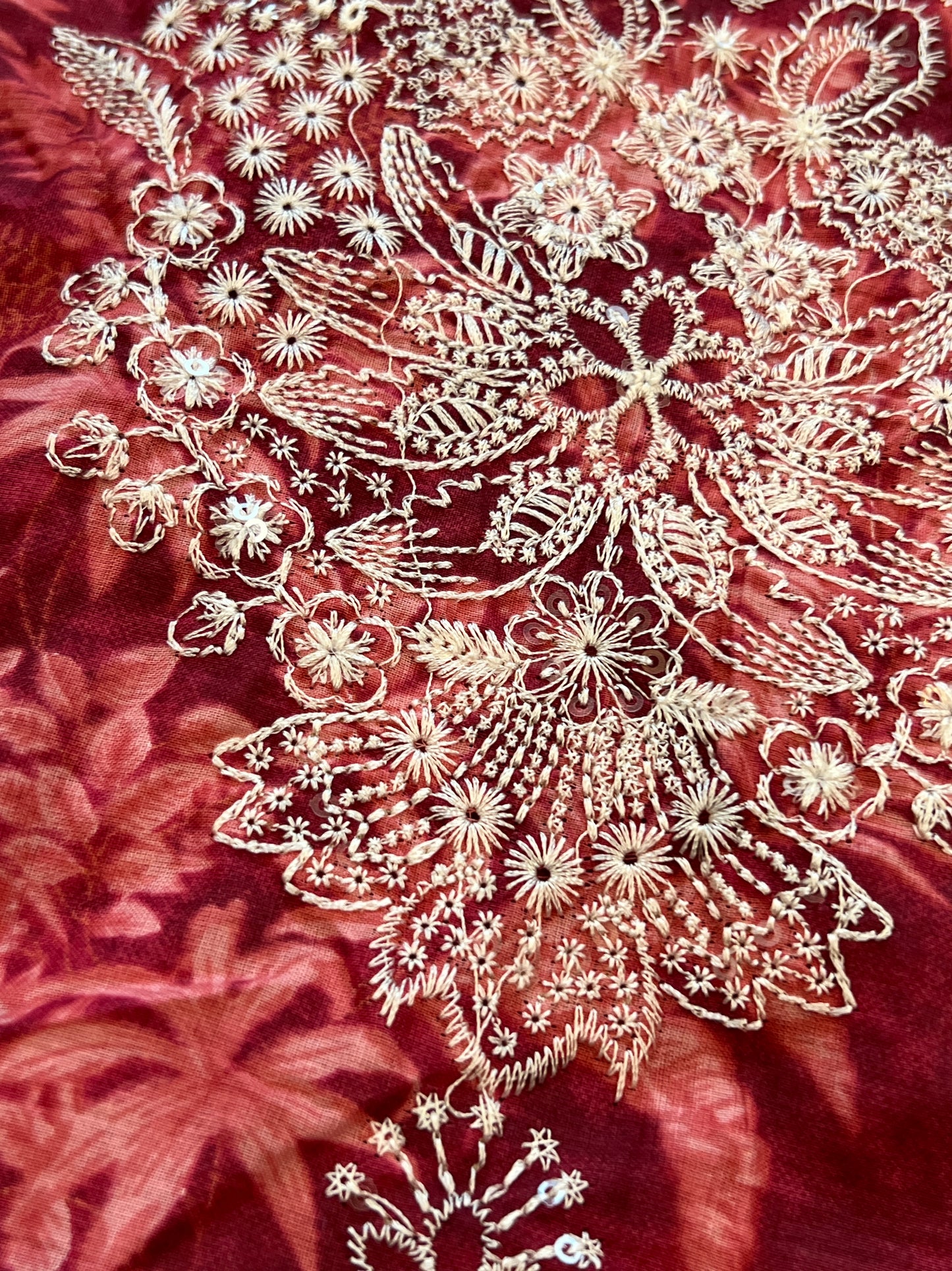 OMBRE CHIKANKARI PATCH  SUIT 1