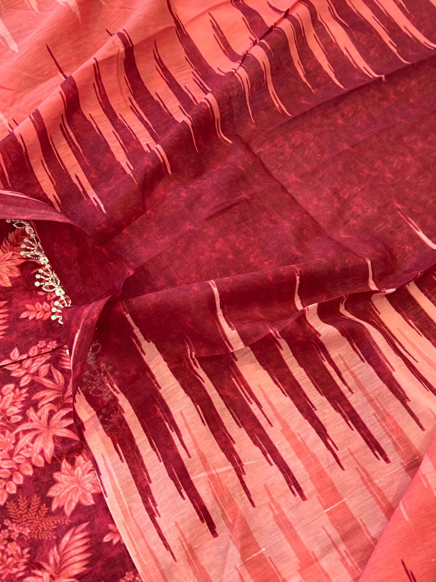 OMBRE CHIKANKARI PATCH  SUIT 1