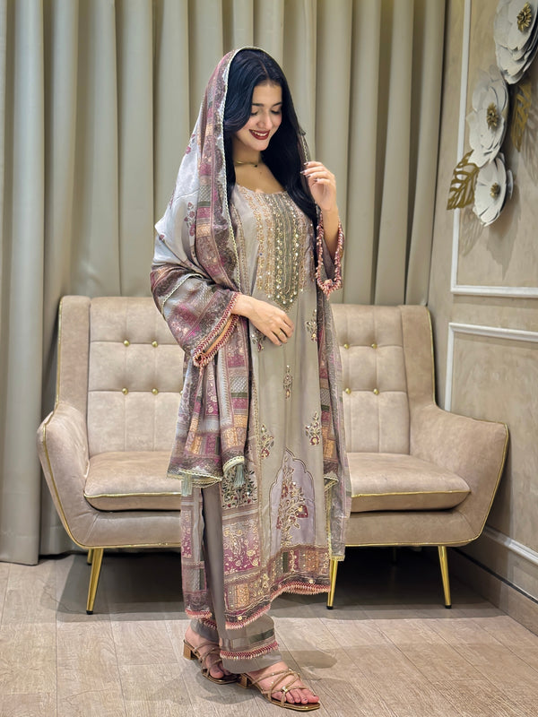 RAHI MUSLIN READYMADE SUIT 4