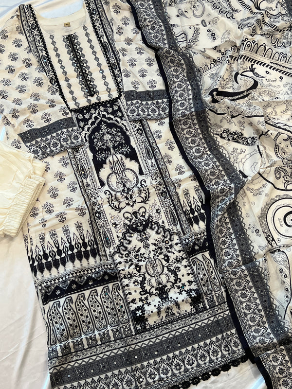 SF MUSLIN READYMADE SUIT 102 Q