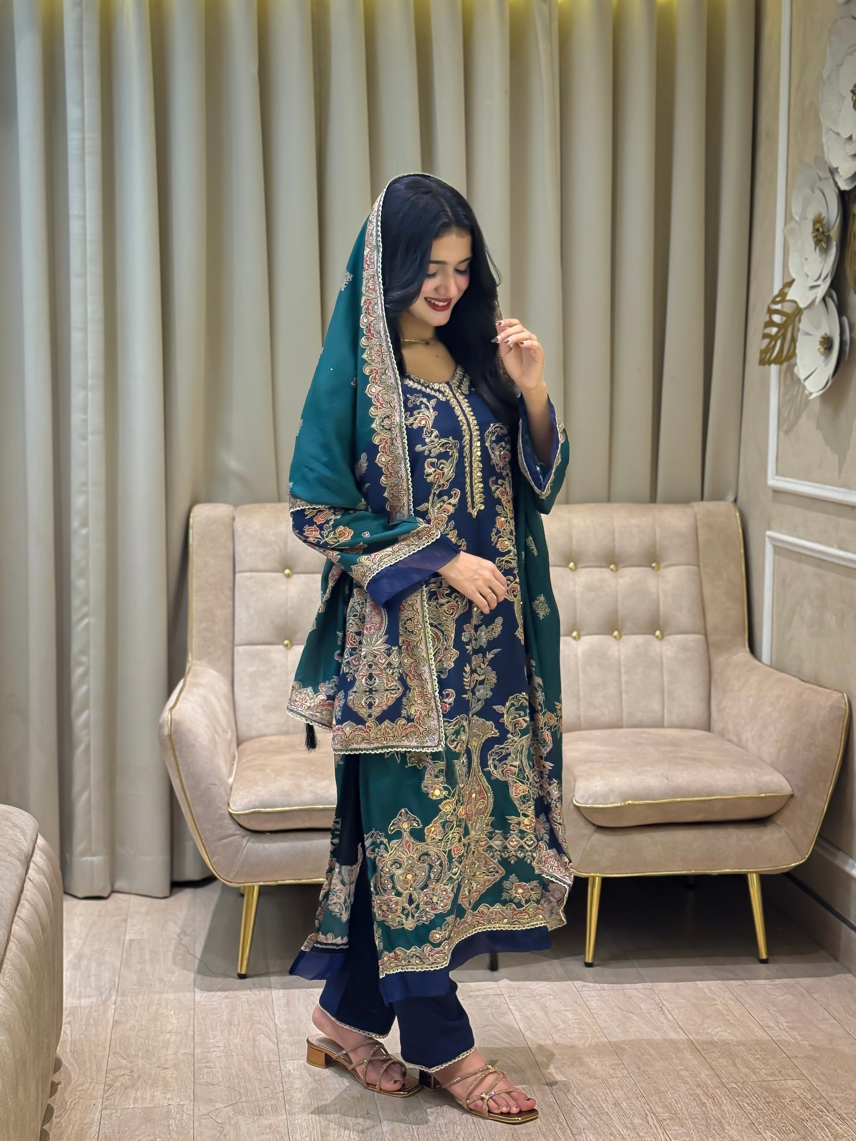 RAHI MUSLIN READYMADE SUIT 5