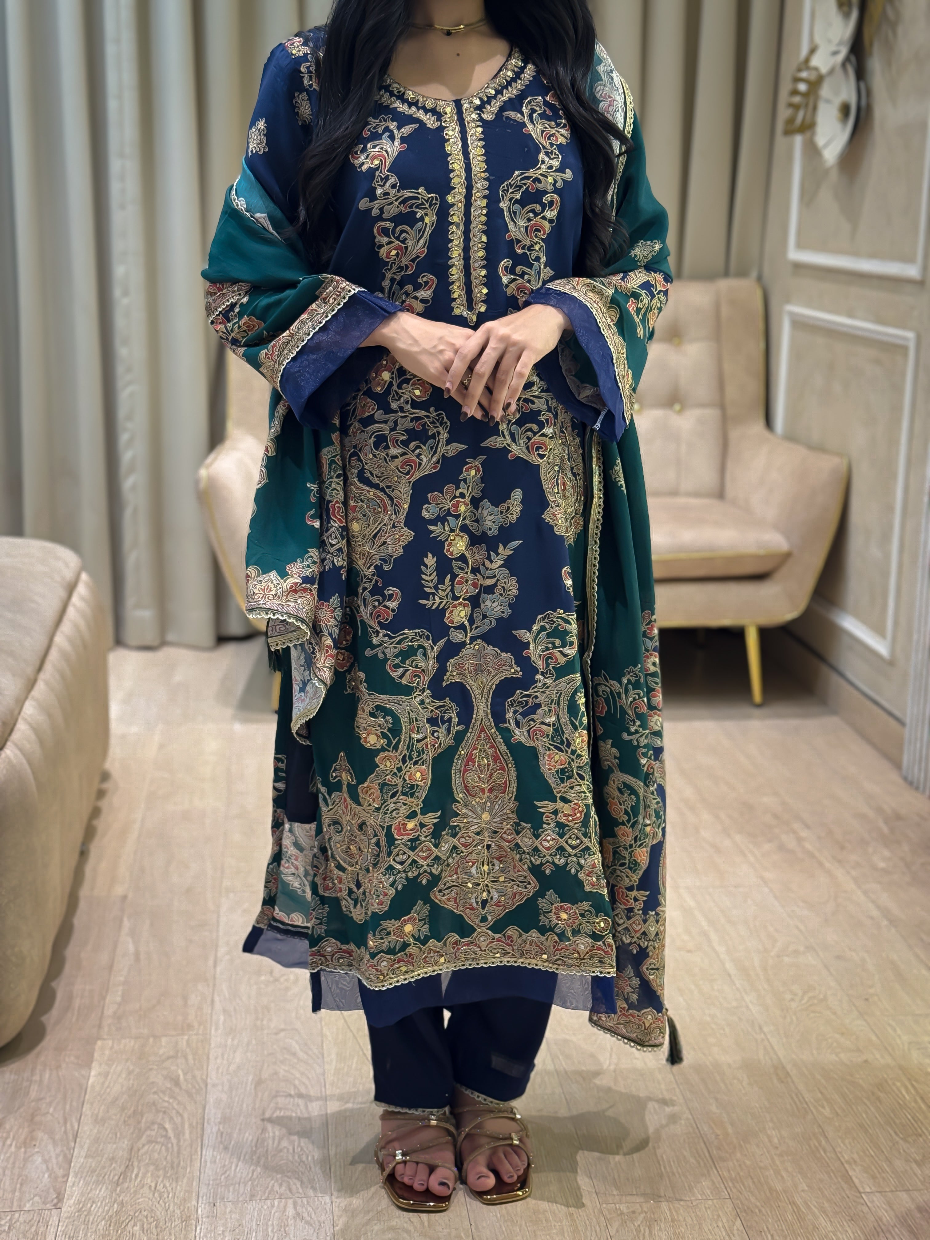 RAHI MUSLIN READYMADE SUIT 5