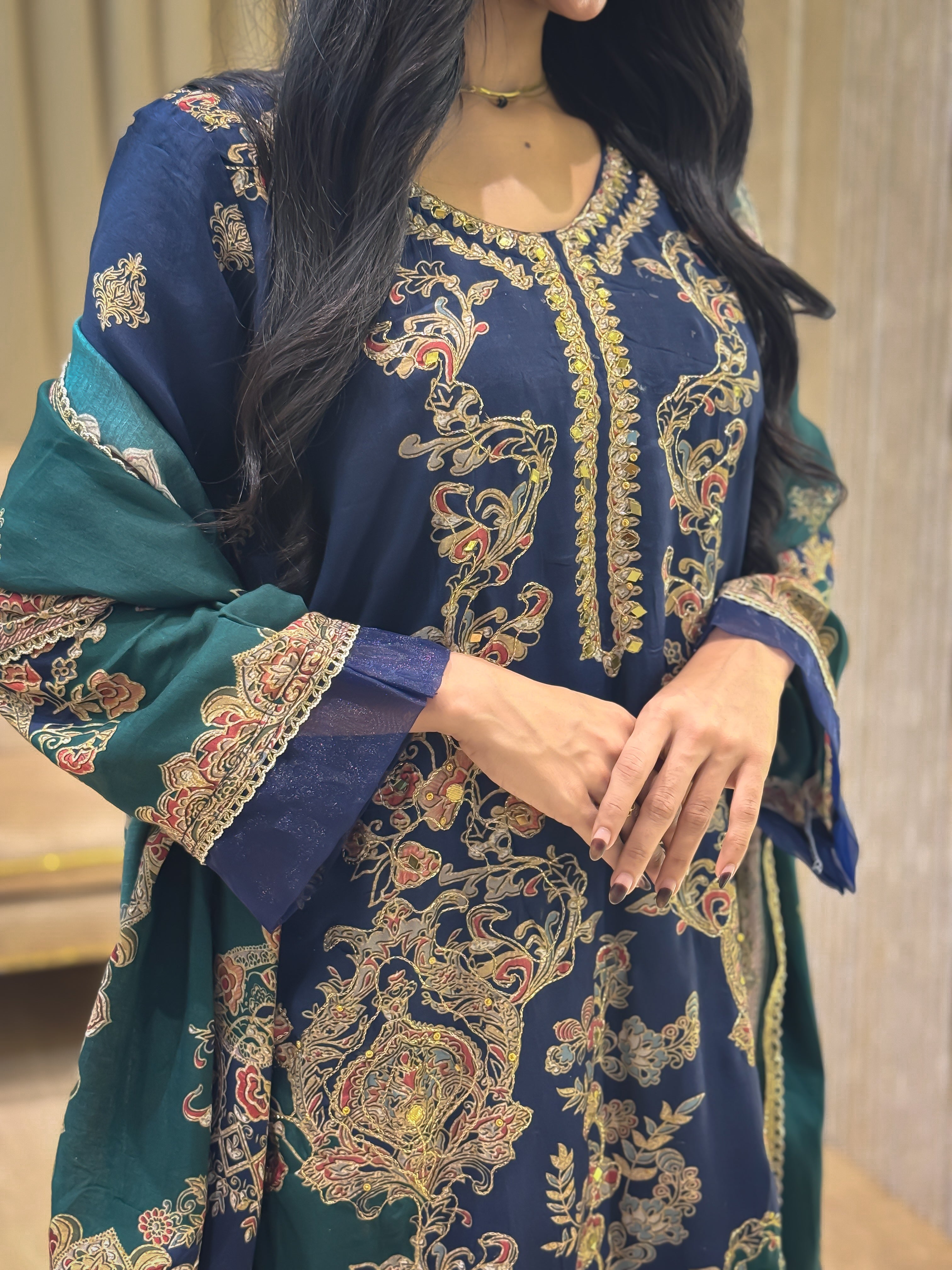 RAHI MUSLIN READYMADE SUIT 5