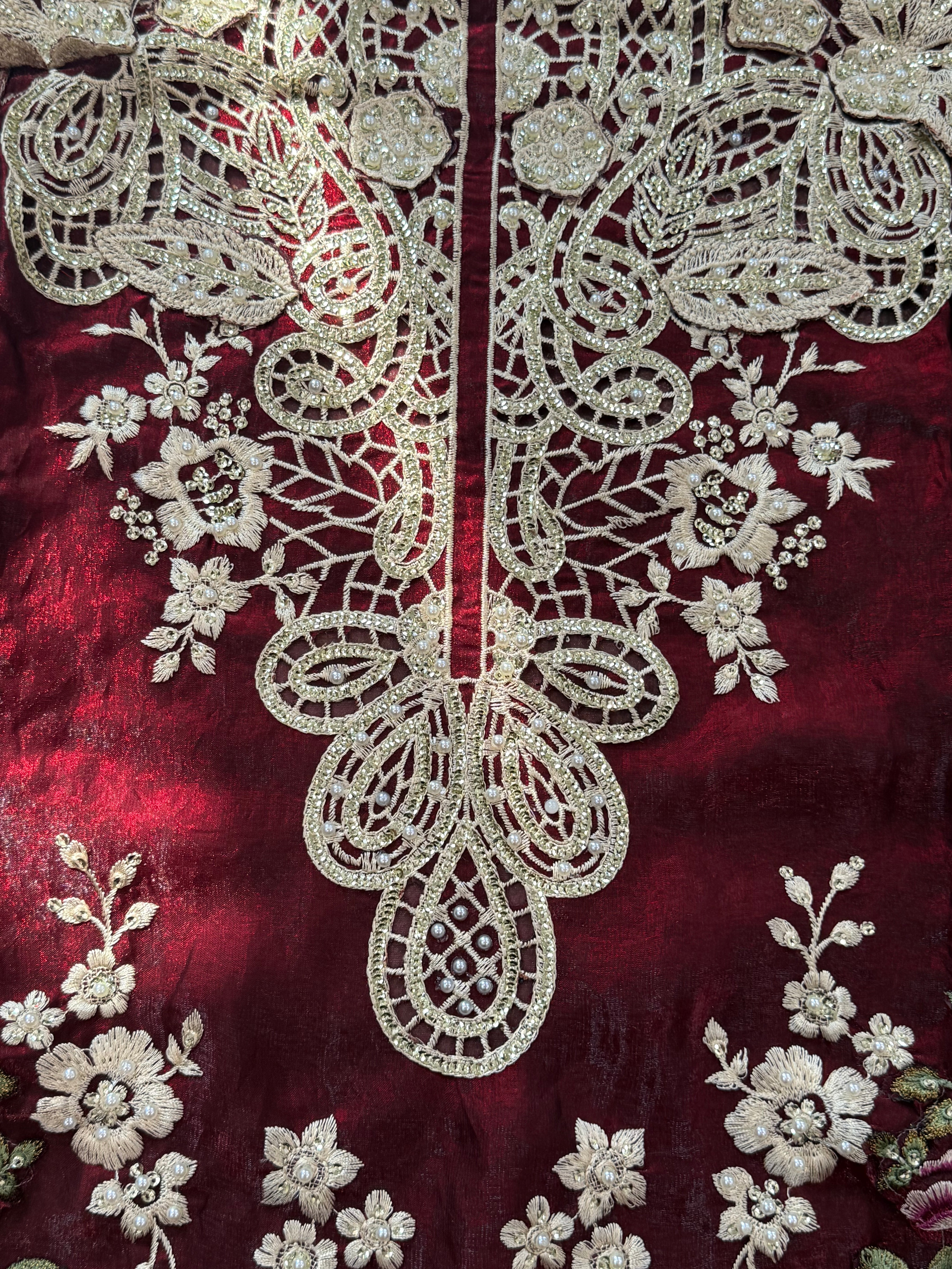GLASS ORGANZA EMBROIDERY SUIT 4 Q