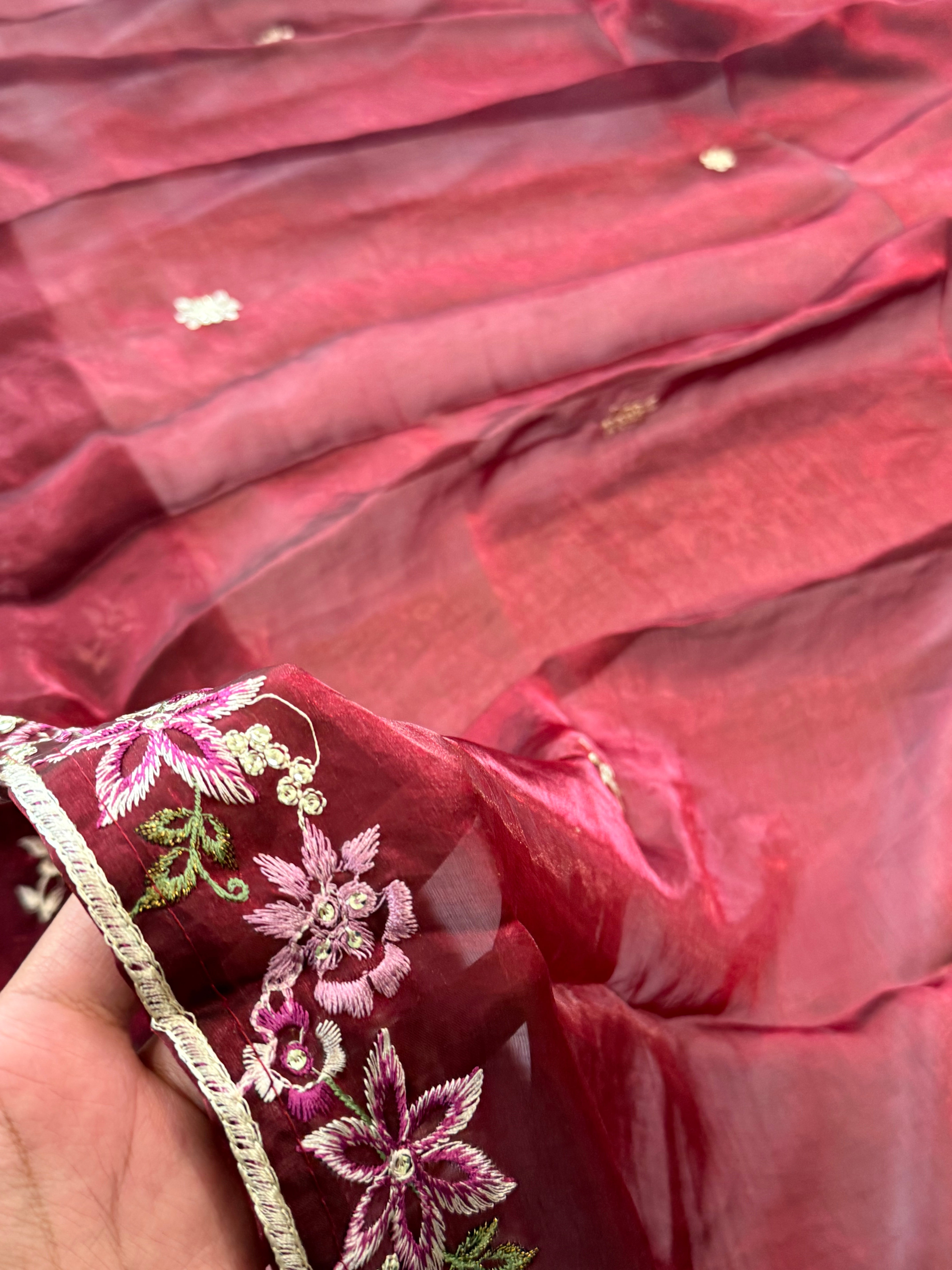 GLASS ORGANZA EMBROIDERY SUIT 4 Q