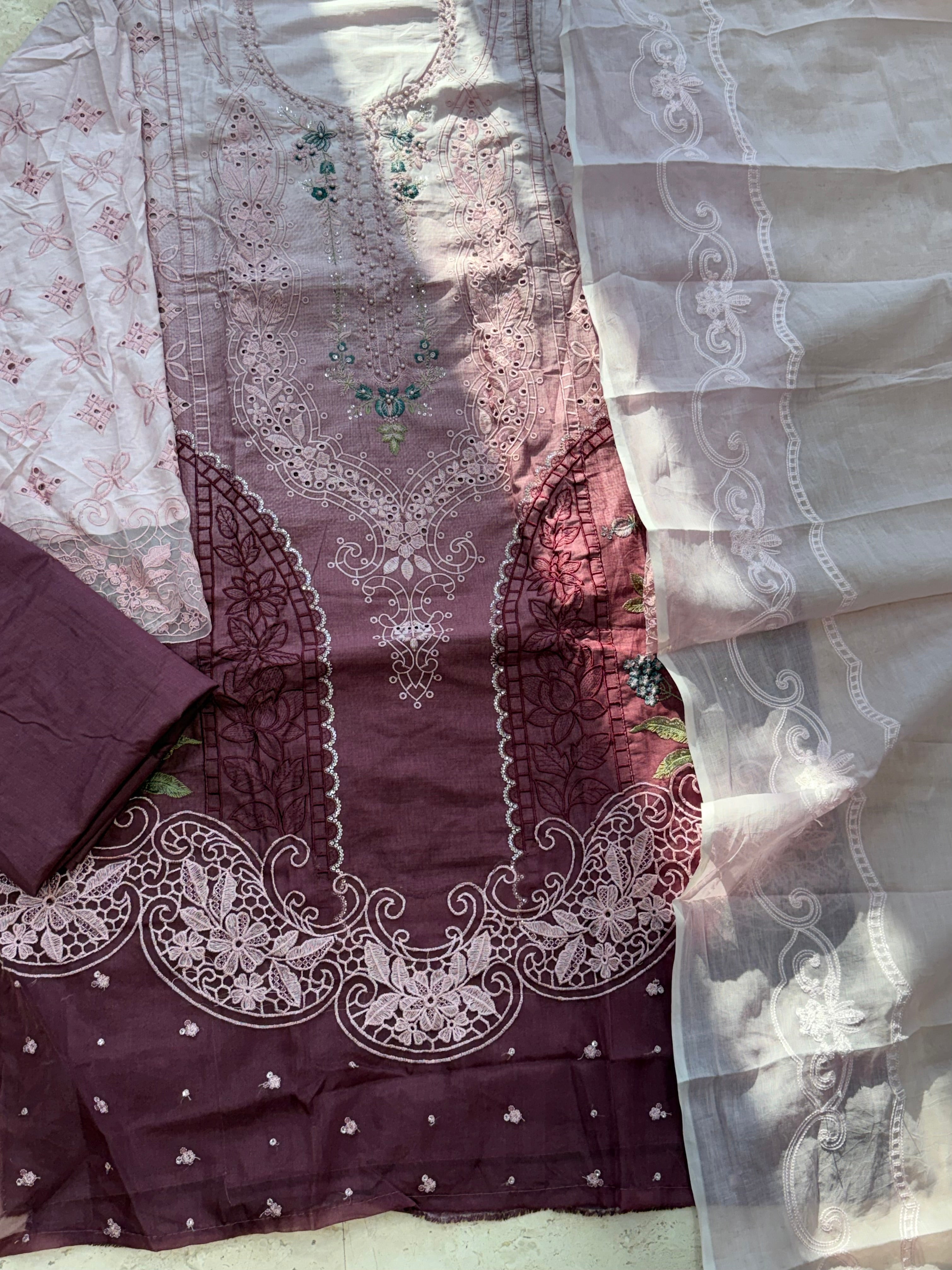 DS COTTON EMBROIDERY PATCH SUIT 6 Q