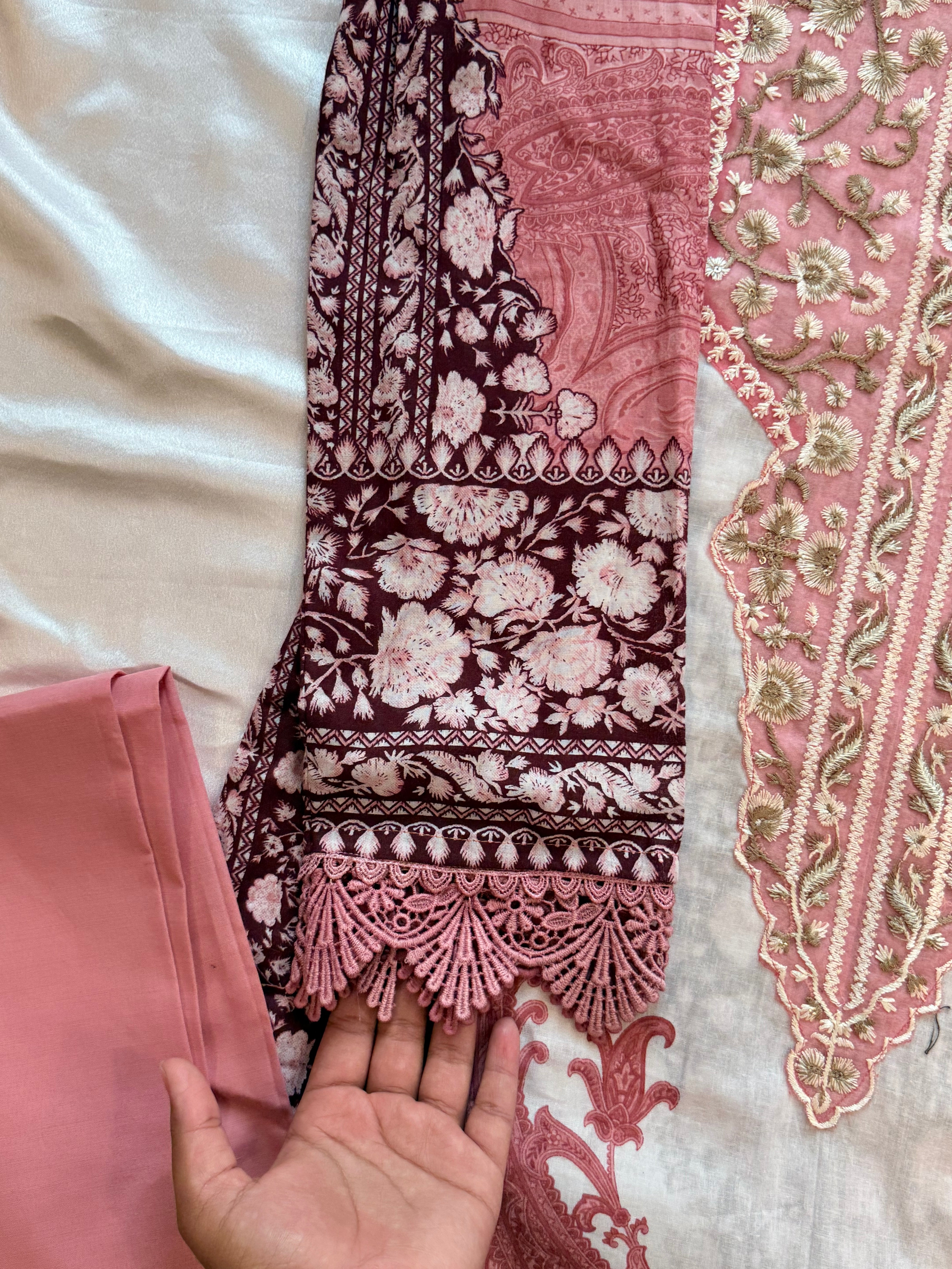 HARSHA PEACH READYMADE SUIT Q