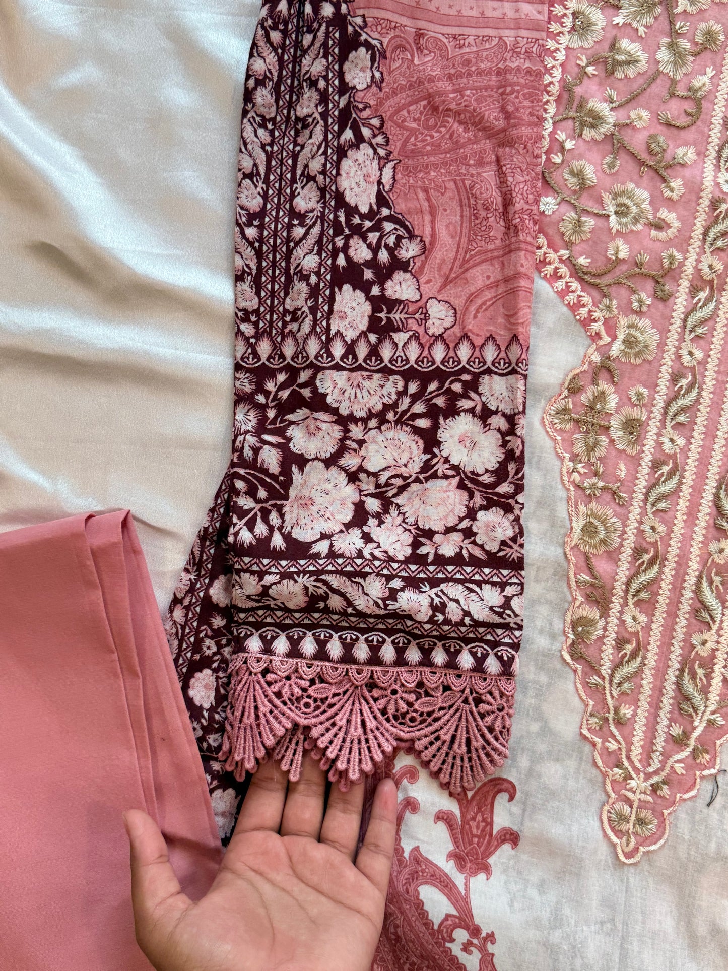 HARSHA PEACH READYMADE SUIT Q