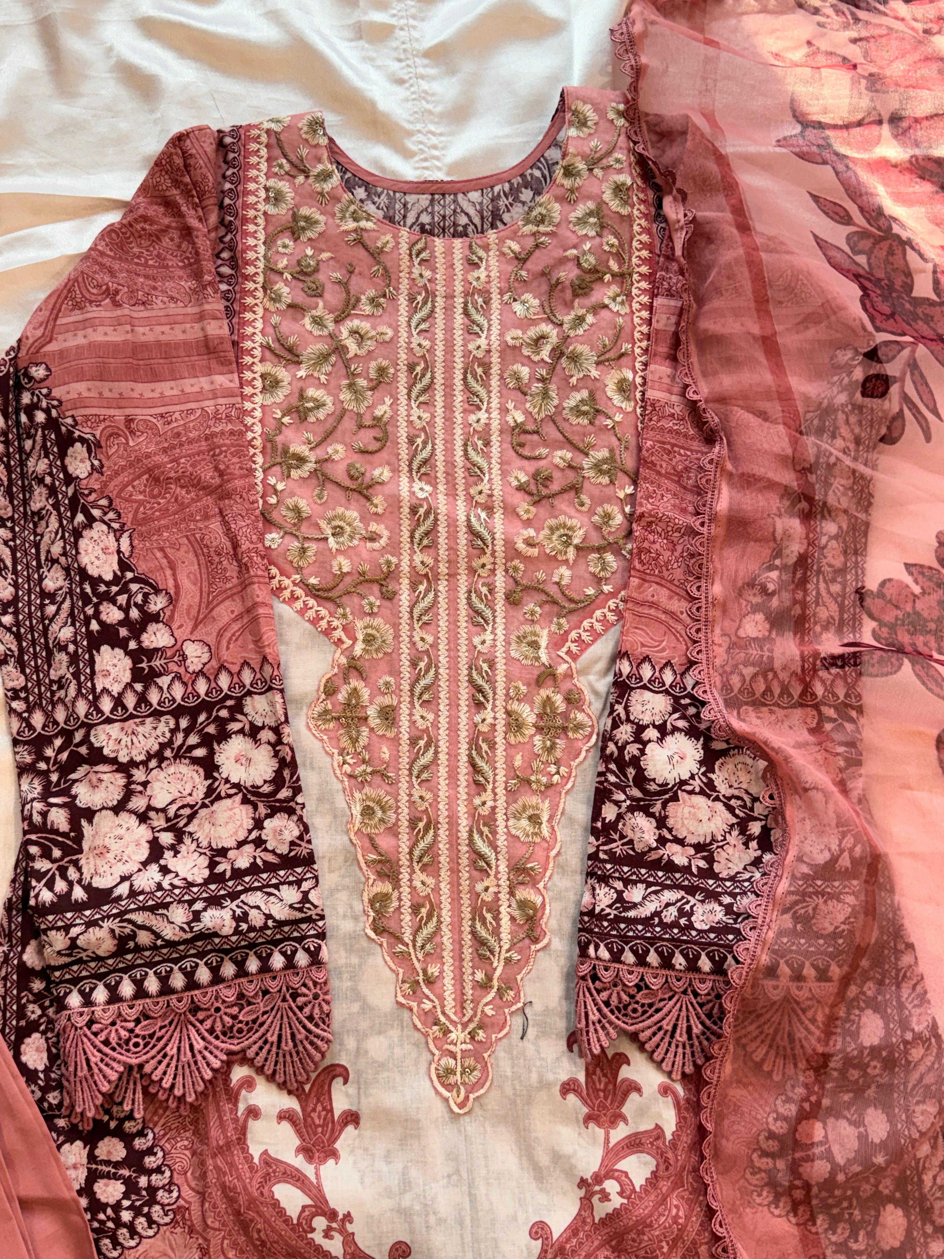 HARSHA PEACH READYMADE SUIT Q