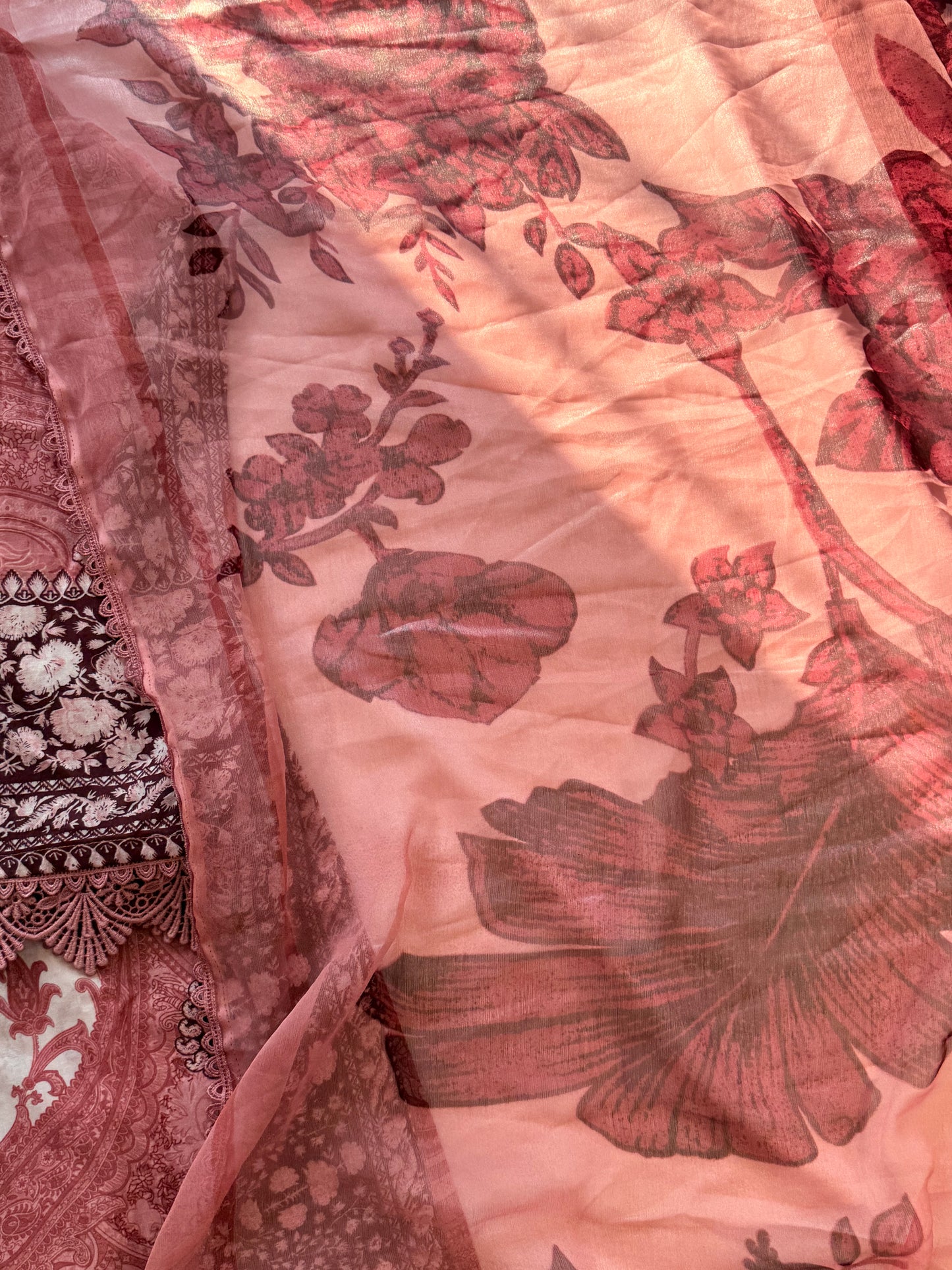 HARSHA PEACH READYMADE SUIT Q