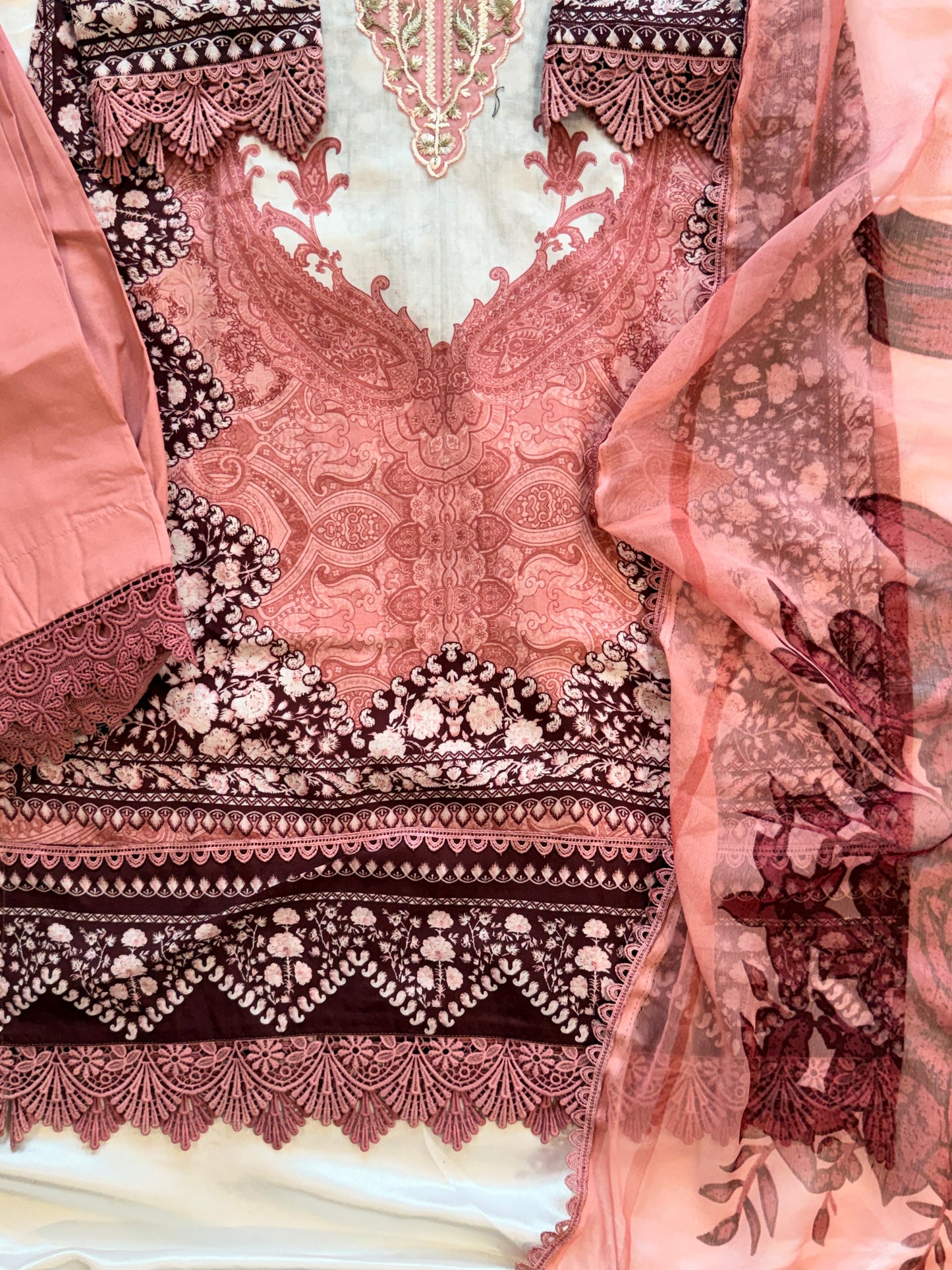 HARSHA PEACH READYMADE SUIT Q