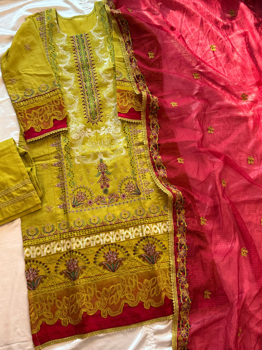 HARSHA GREEN READYMADE SUIT