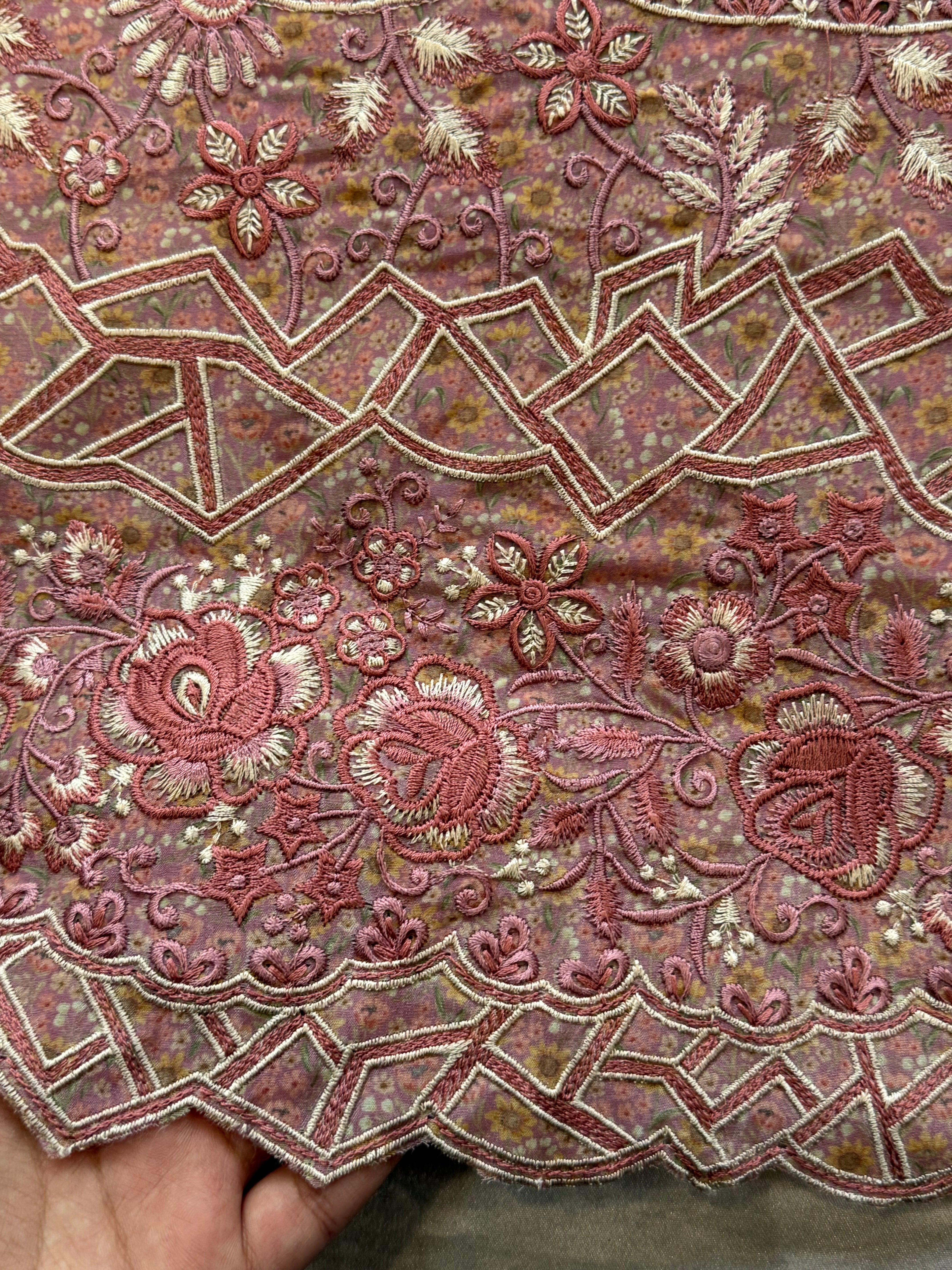 MAKHMAL PURE CREPE EMBROIDERY SUIT