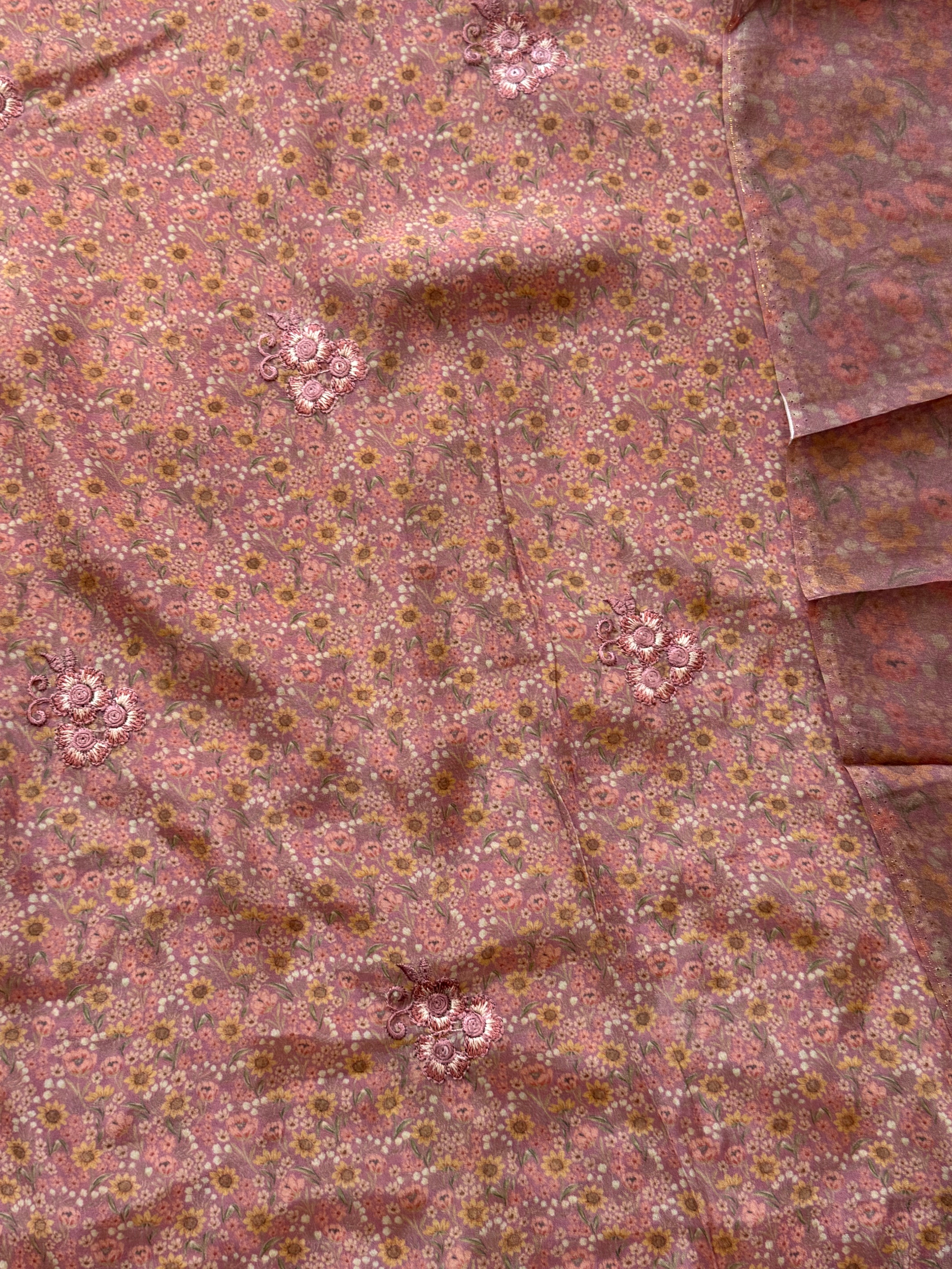 MAKHMAL PURE CREPE EMBROIDERY SUIT