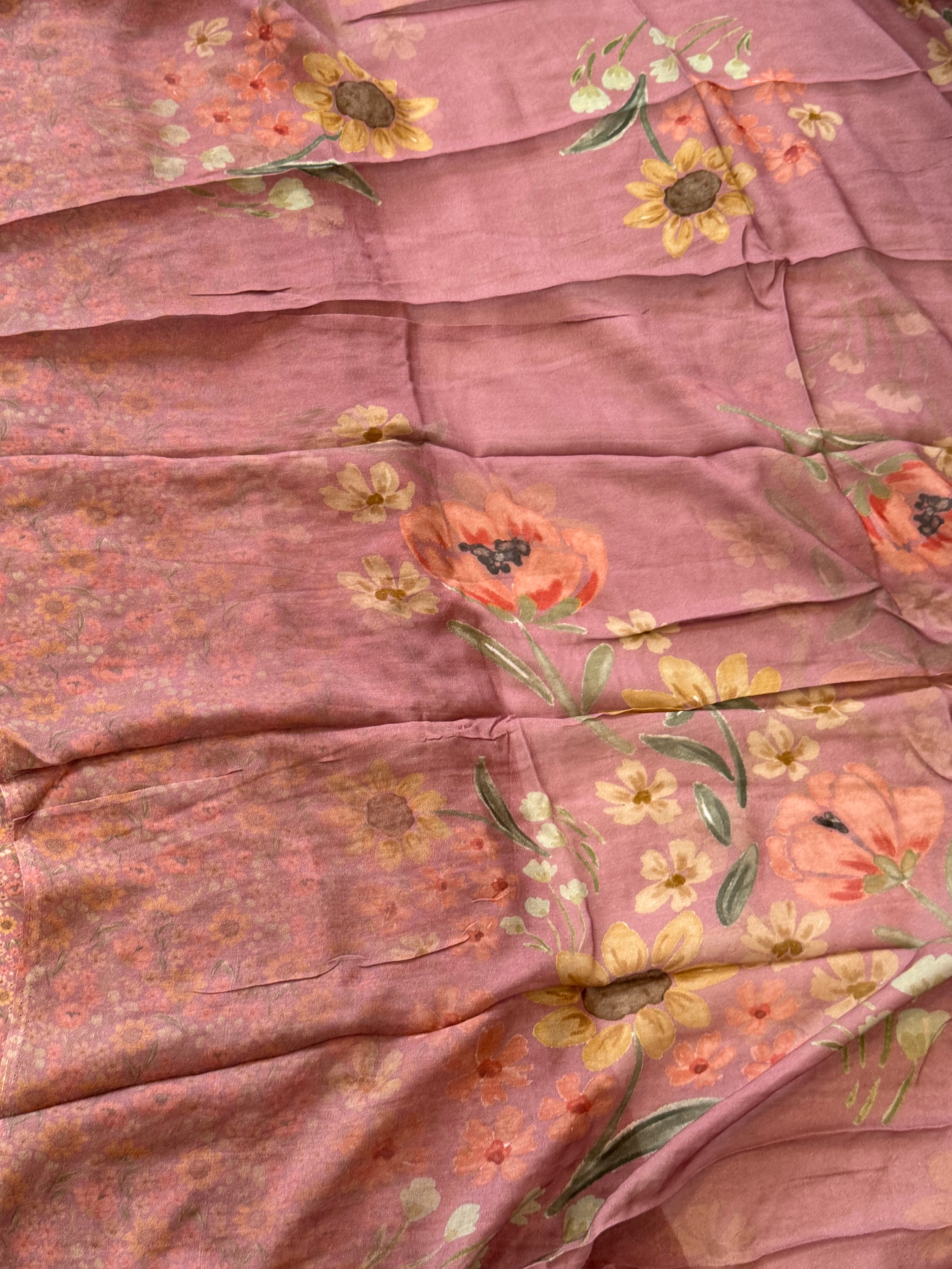 MAKHMAL PURE CREPE EMBROIDERY SUIT