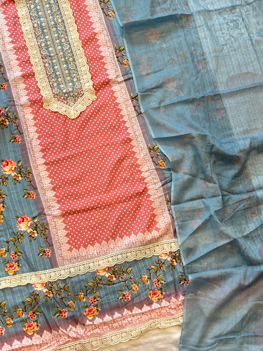MUGHAL LAWN COTTON EMBROIDERY SUIT 2