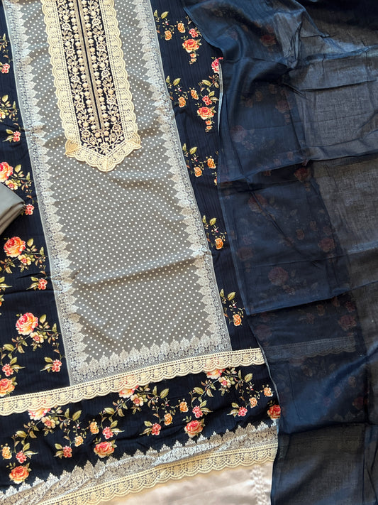 MUGHAL LAWN COTTON EMBROIDERY SUIT 5