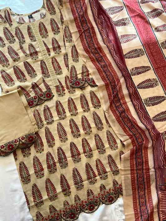 TANJORE COTTON PATCH SUIT 1