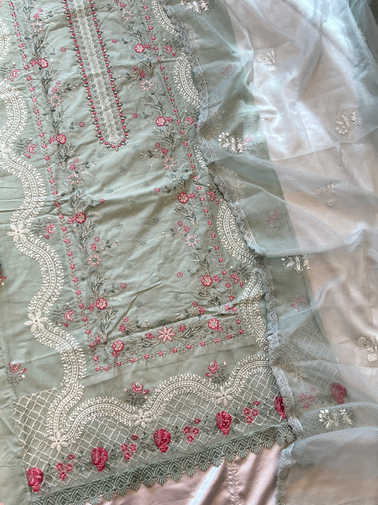 RAAHI PURE COTTON EMBROIDERY SUIT 2013