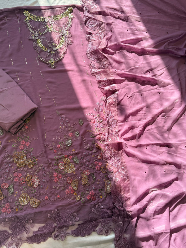 NOOR-E-CHIFFON EMBROIDERY SUIT Q