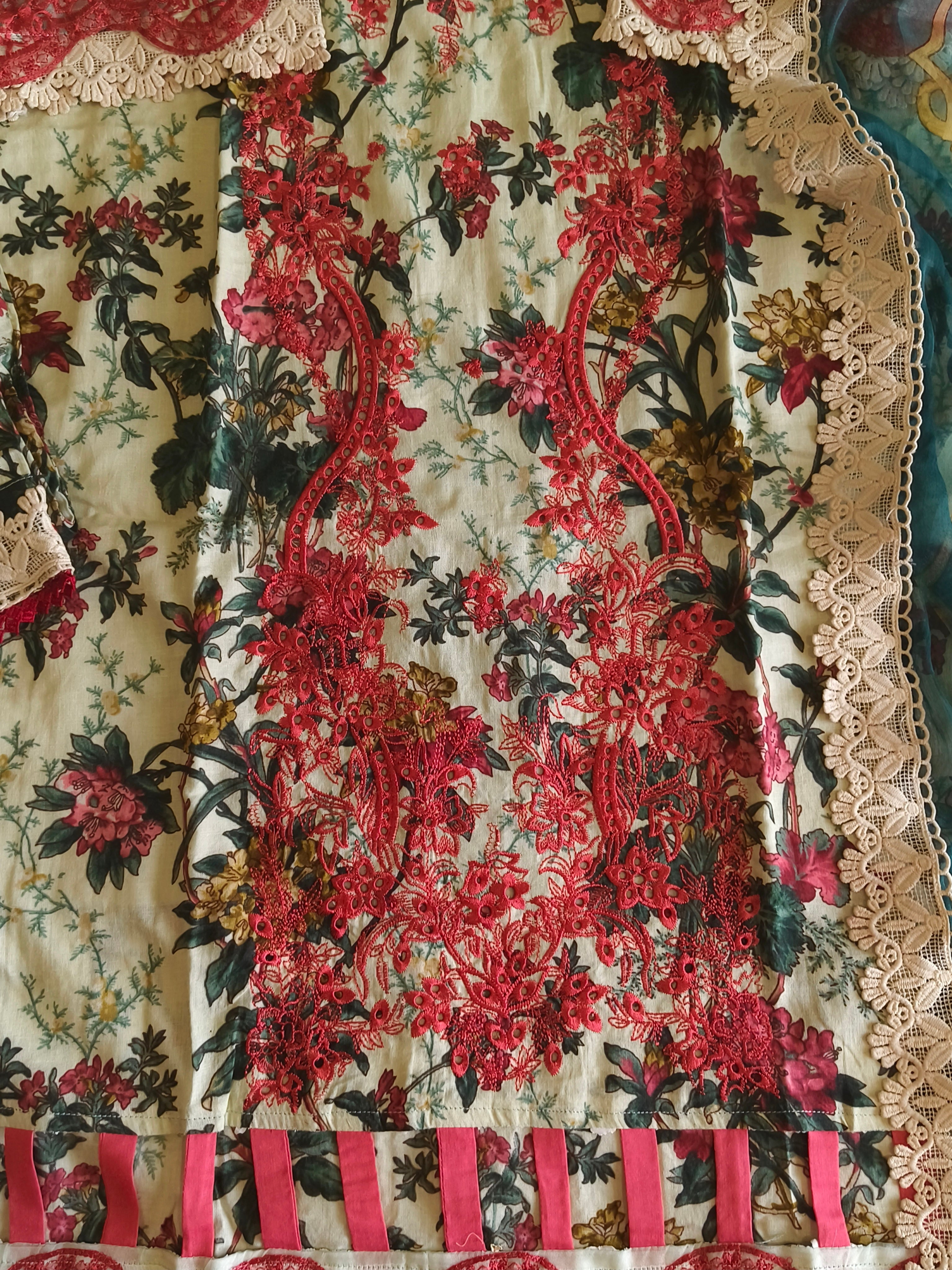 HARSHA COTTON PATCH SUIT ELAAF