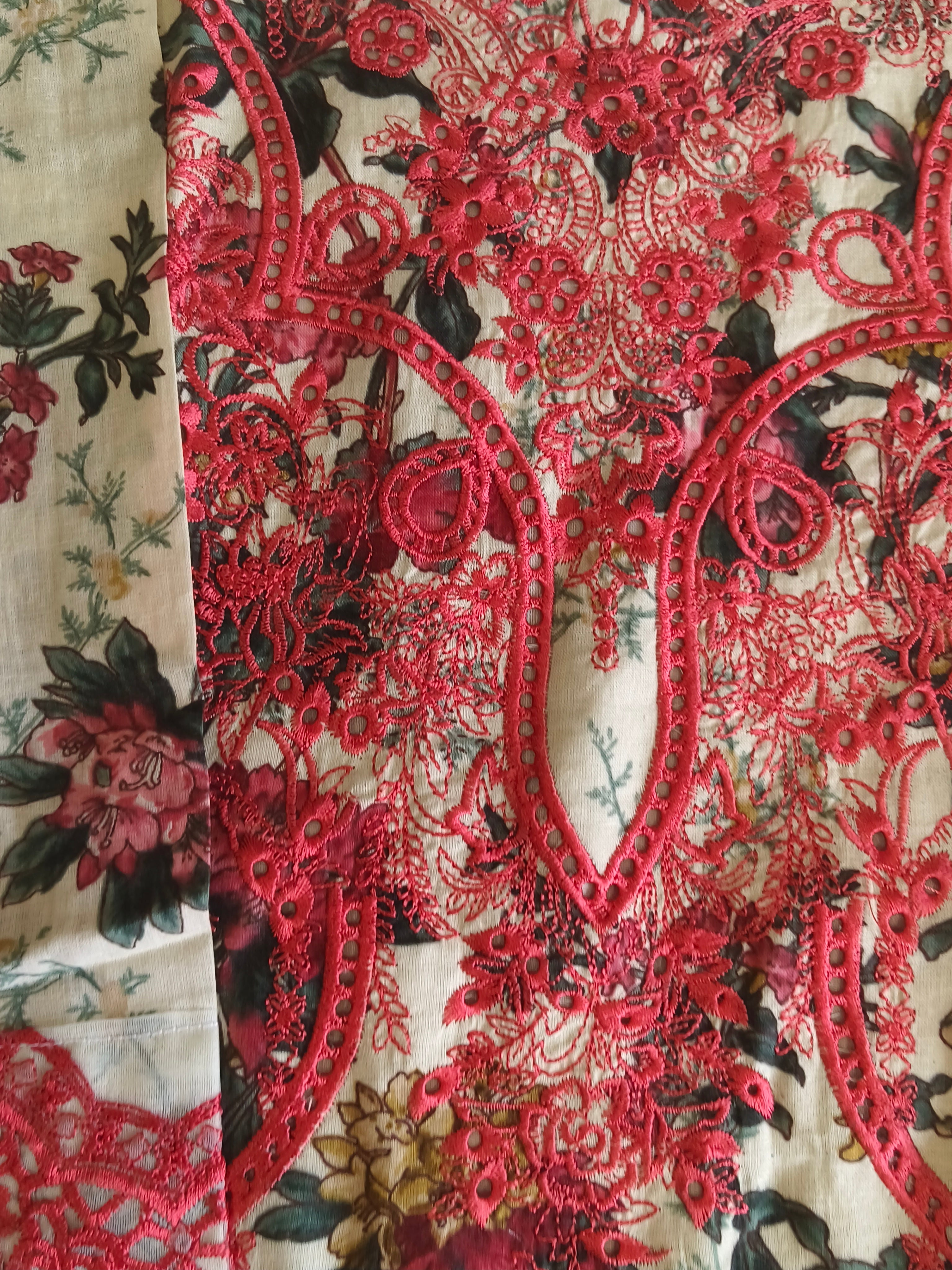 HARSHA COTTON PATCH SUIT ELAAF