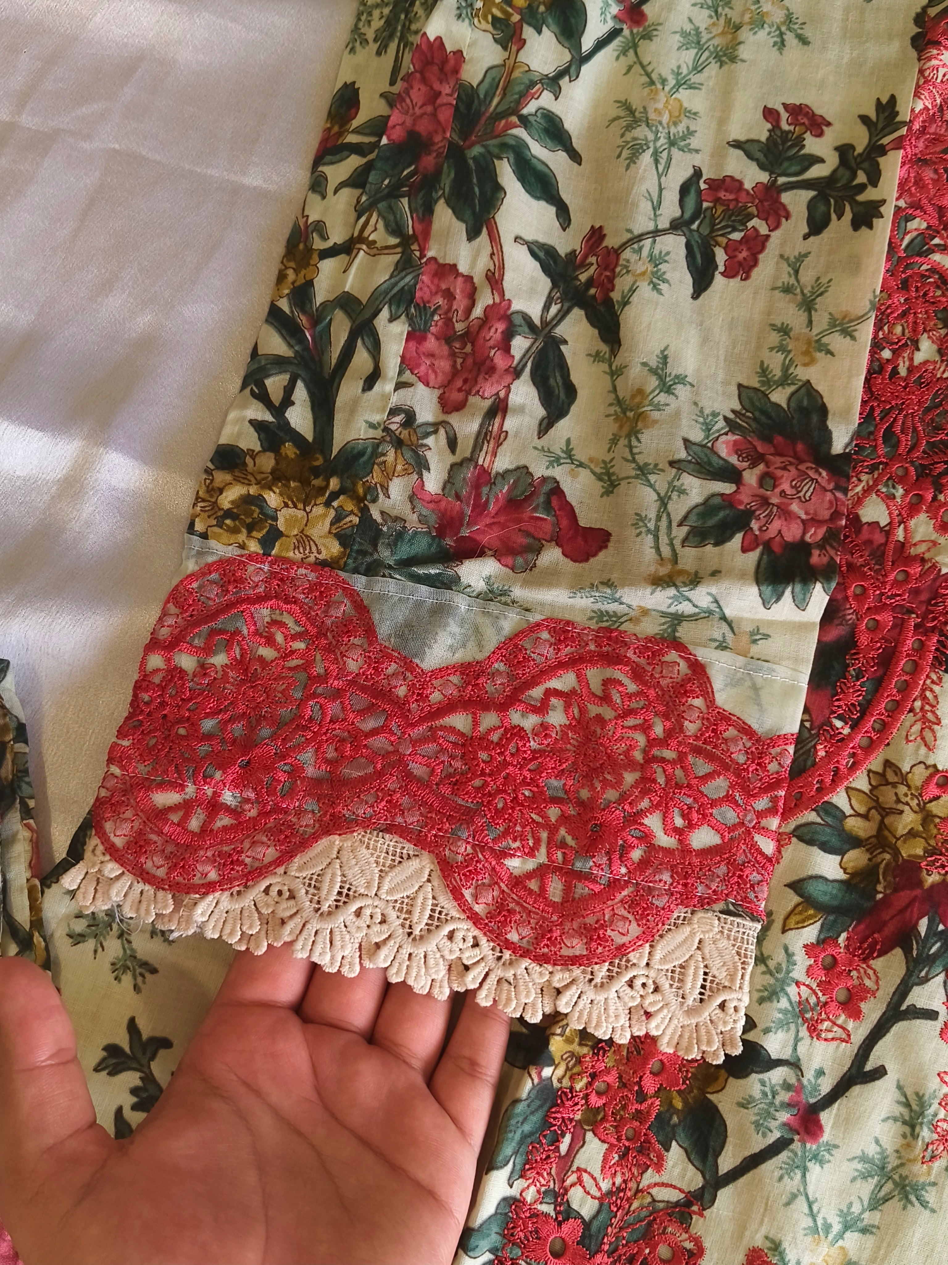HARSHA COTTON PATCH SUIT ELAAF