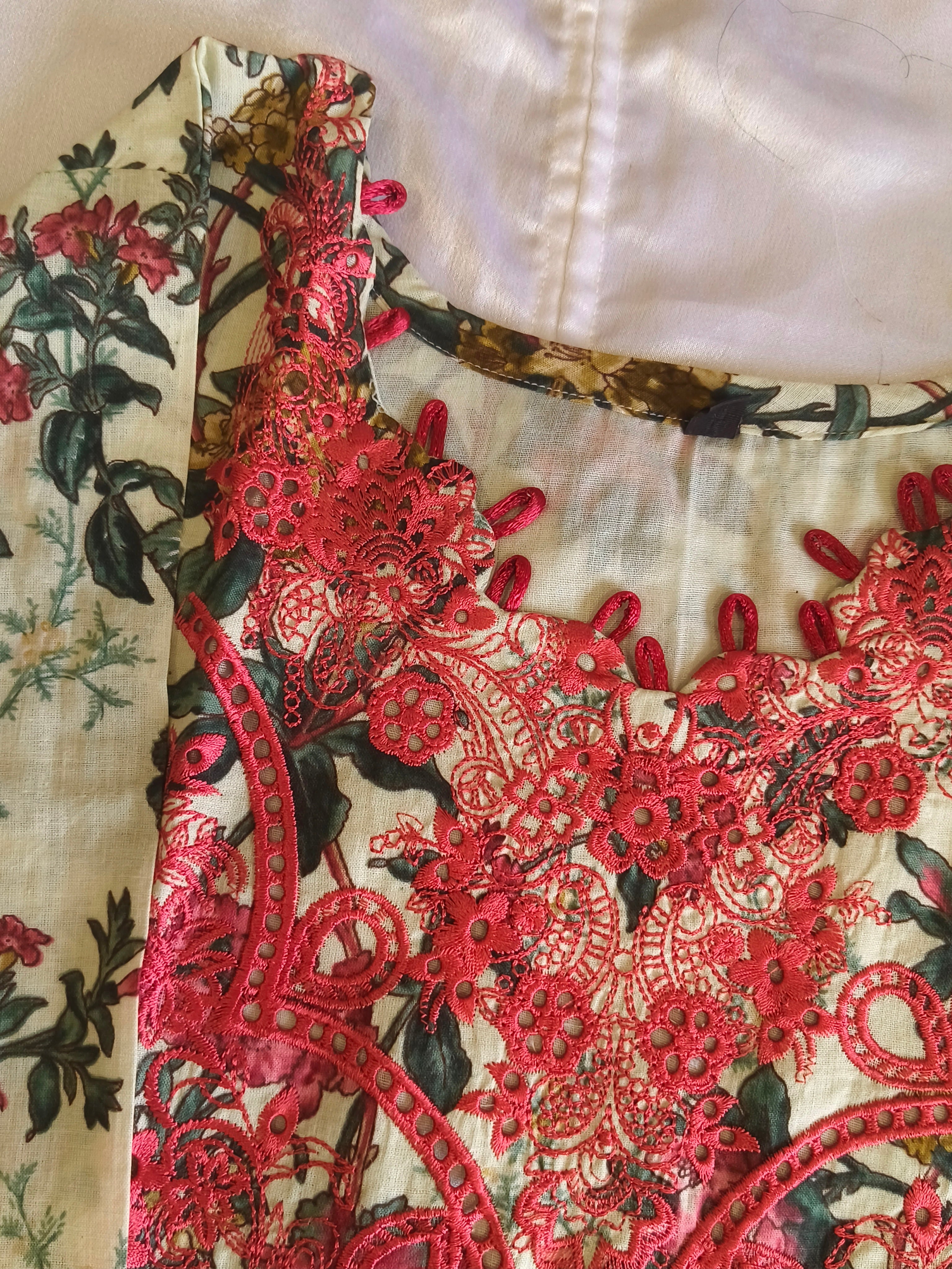 HARSHA COTTON PATCH SUIT ELAAF