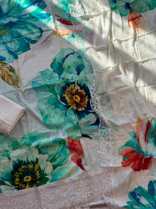 SHAHEEN PURE MSULIN SUIT 1006