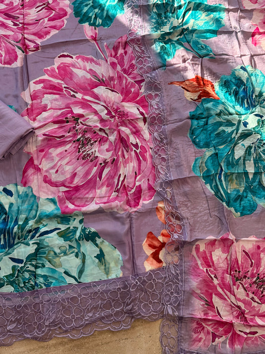 SHAHEEN PURE MUSLIN SUIT 8 Q