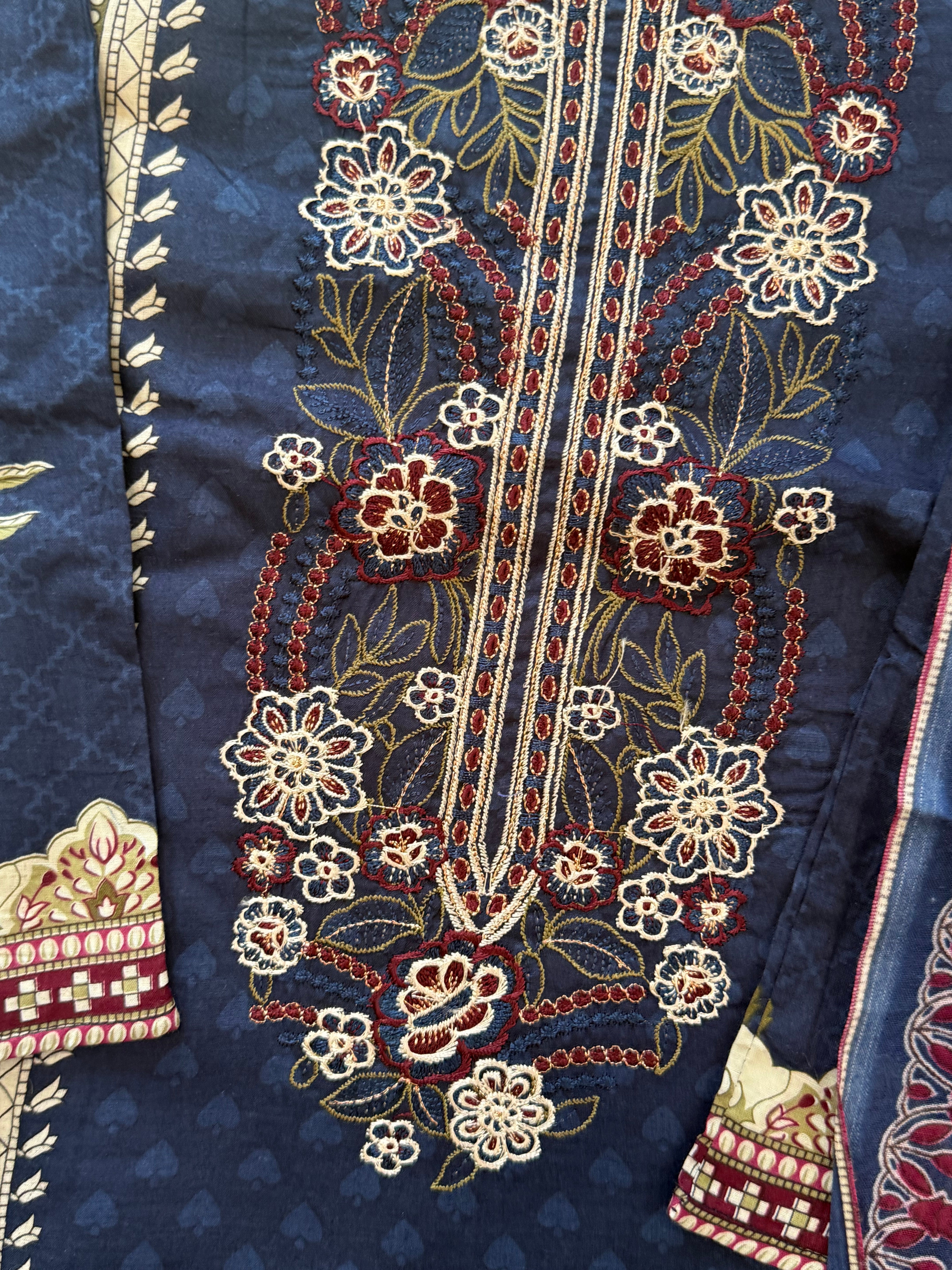 MIRAL BLUE COTTON READYMADE SUIT 2 Q