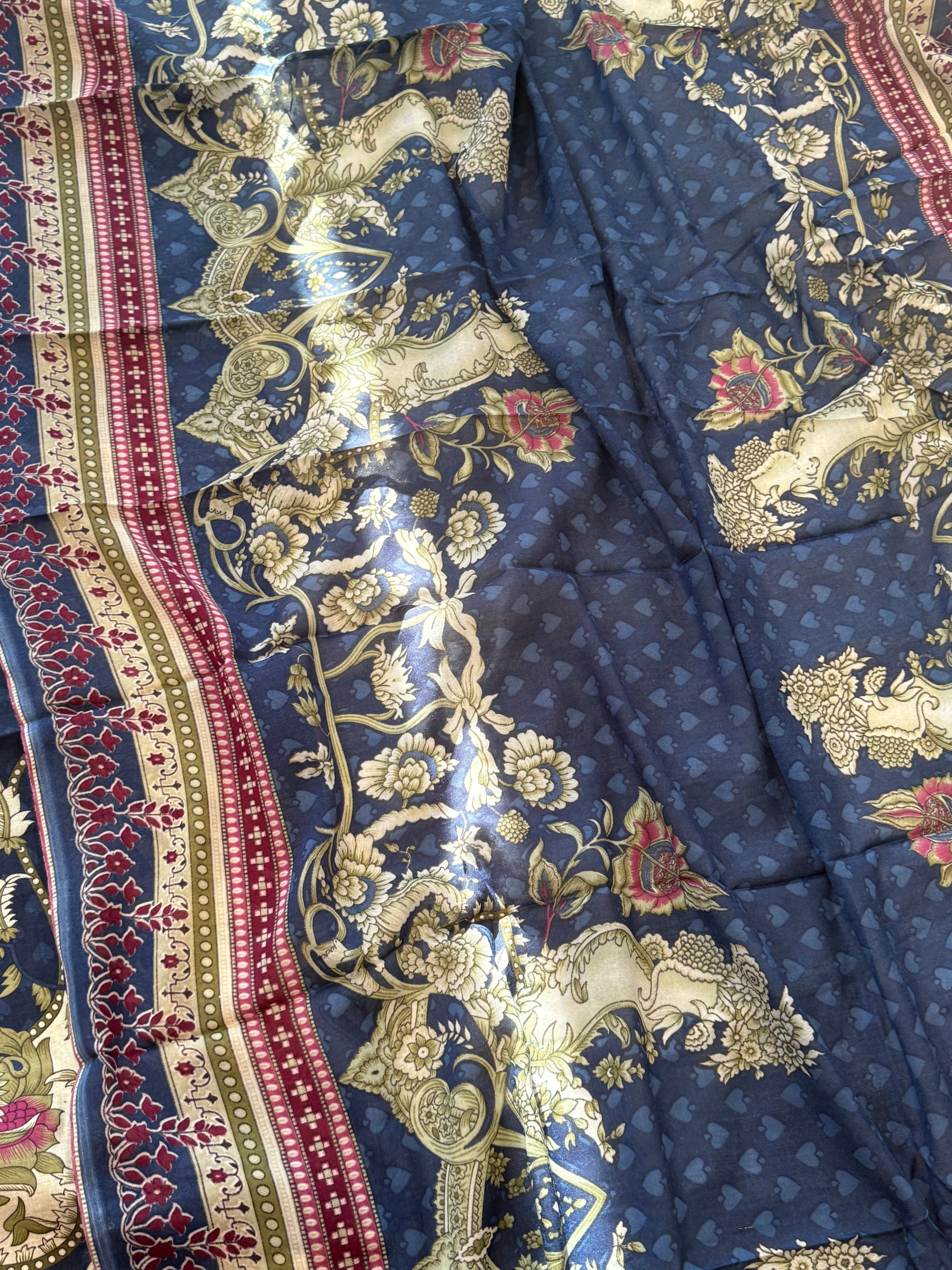 MIRAL BLUE COTTON READYMADE SUIT 2 Q