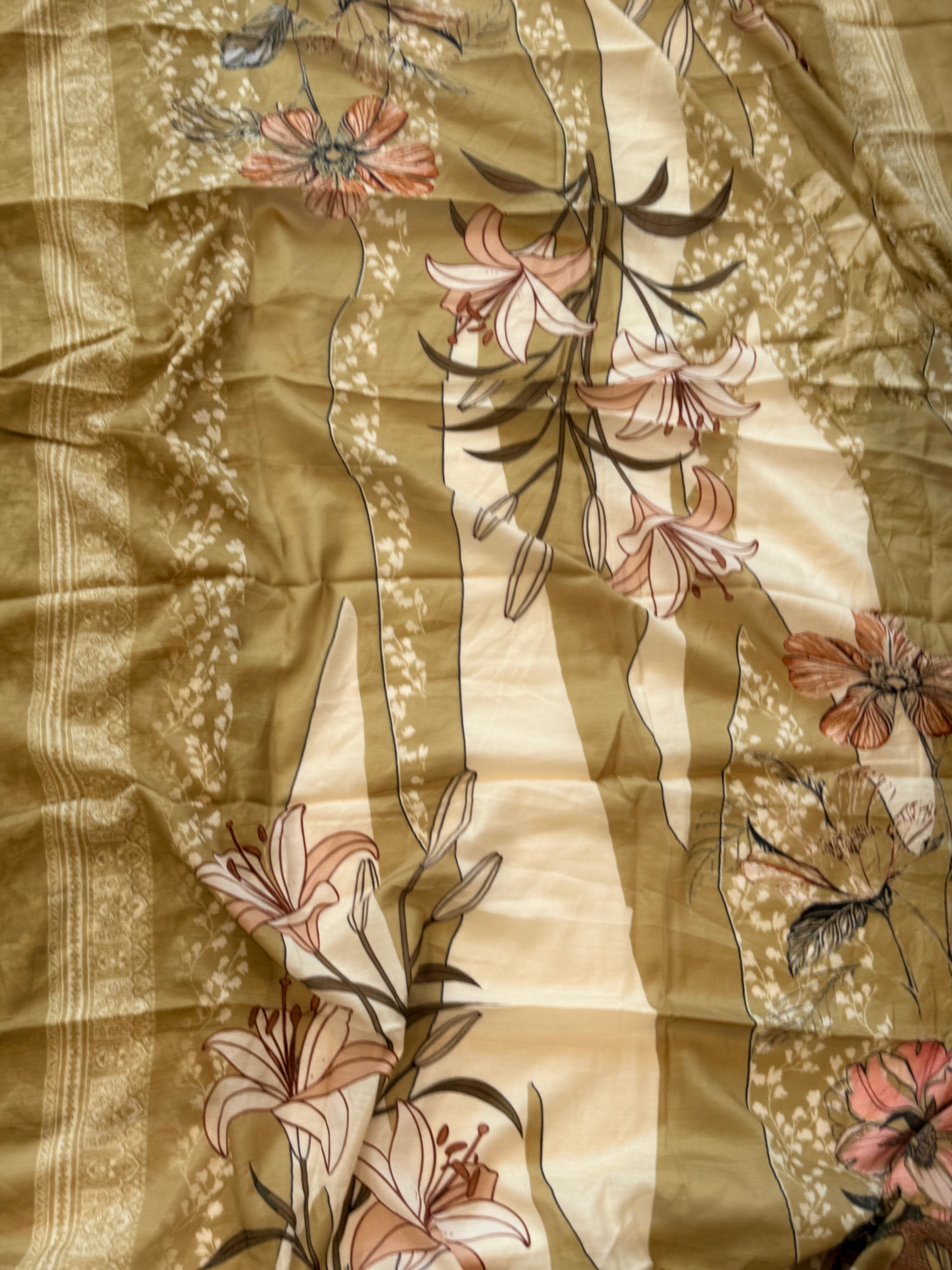 CASHMERE COTTON  EMBROIDERY SUIT 2 Q