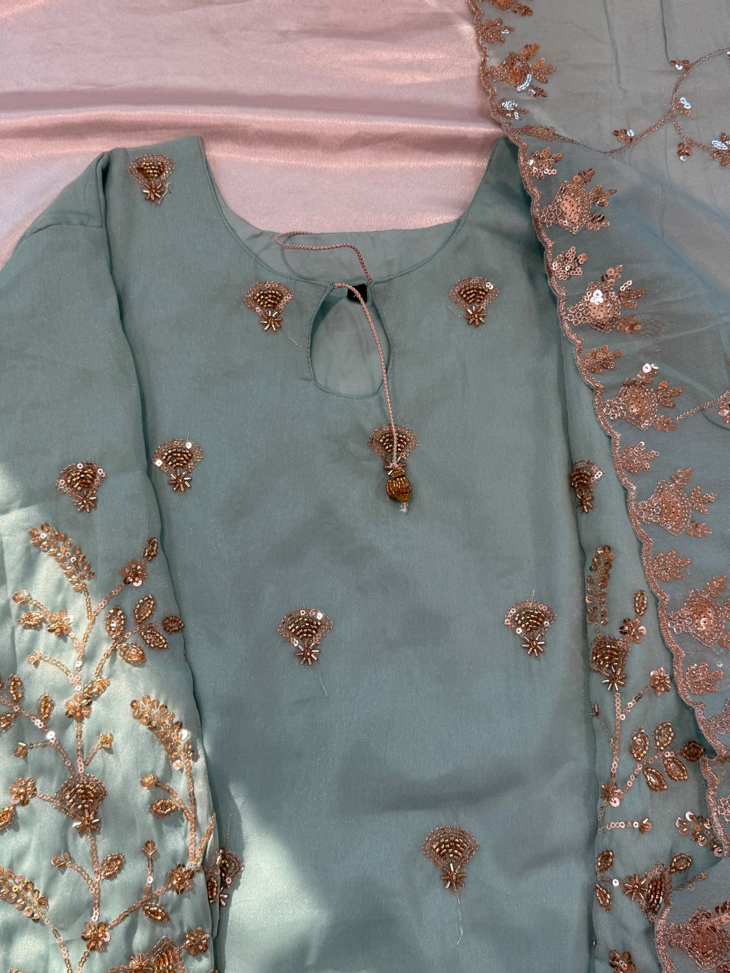 SILK READYMADE CO-ORD SET  5627