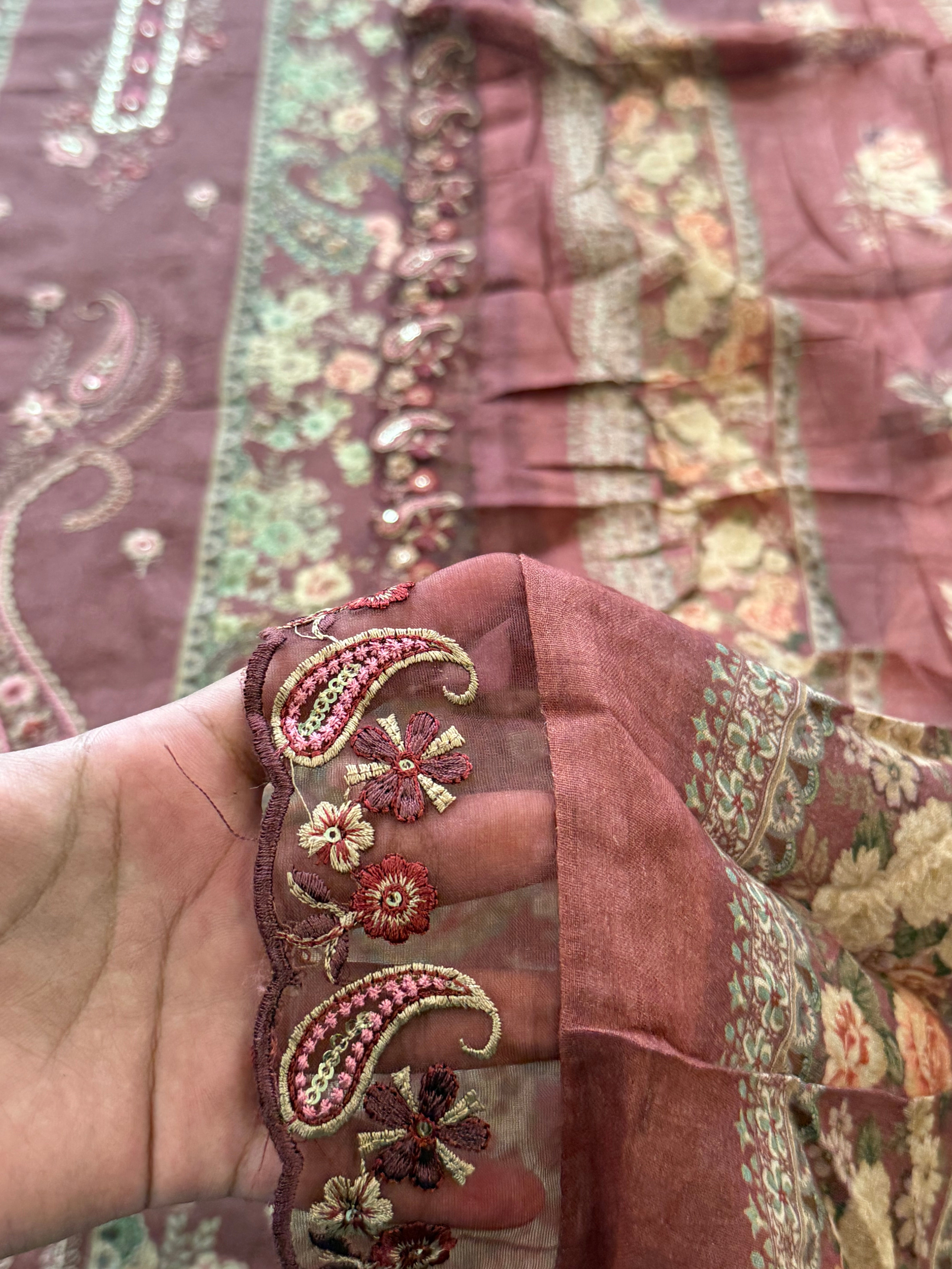 ZAIRA LAWN EMBROIDERY SUIT 2 Q