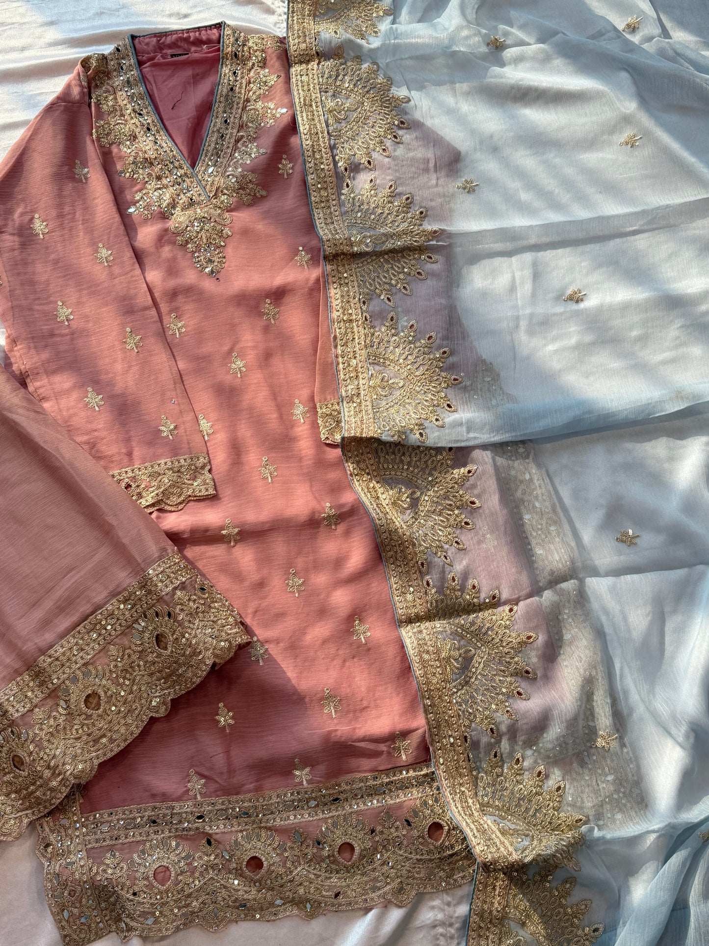 CHIFFON READYMADE EMBROIDERY SUIT 1