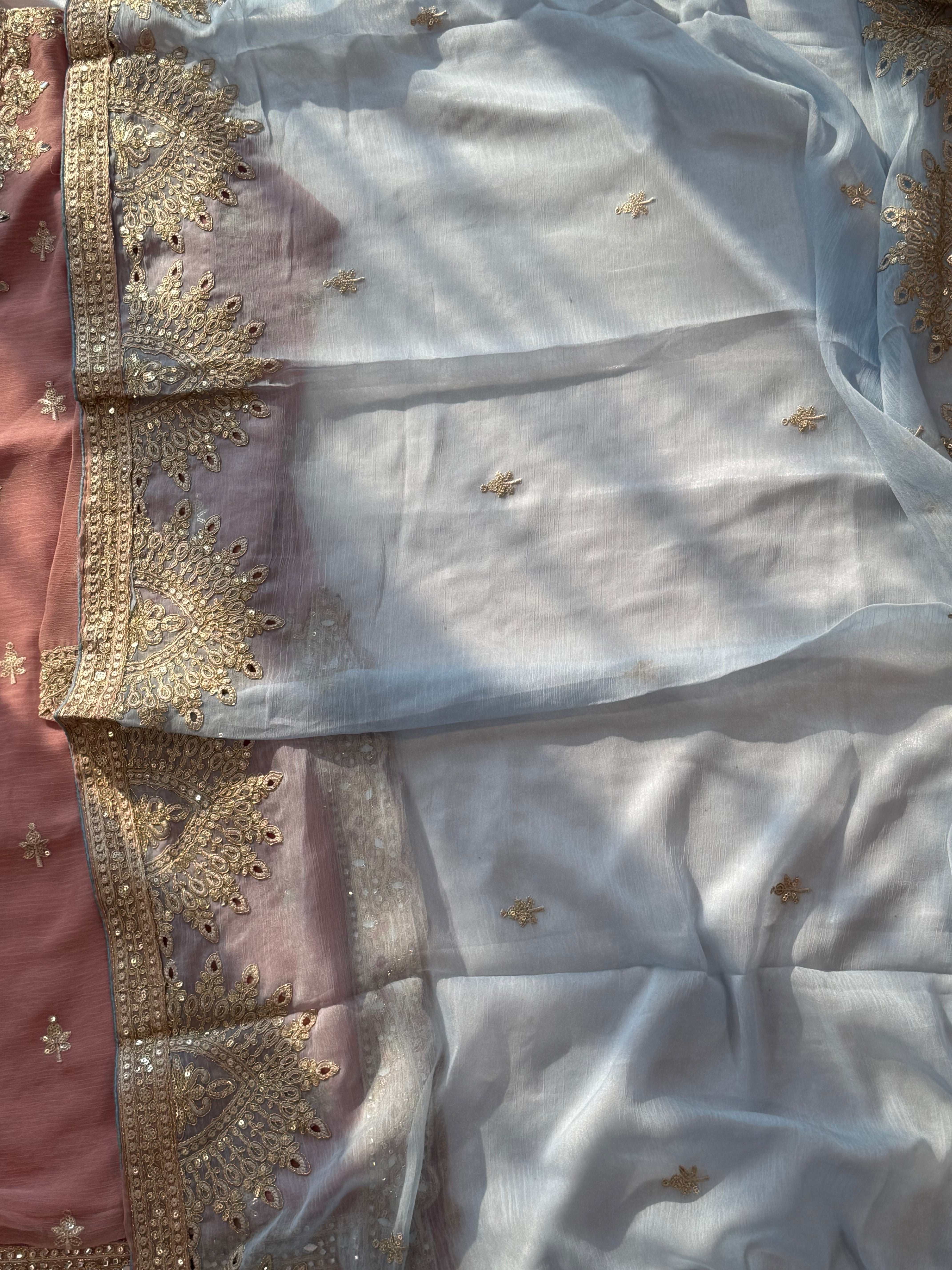 RUHINA CHIFFON READYMADE EMBROIDERY SUIT 1 Q