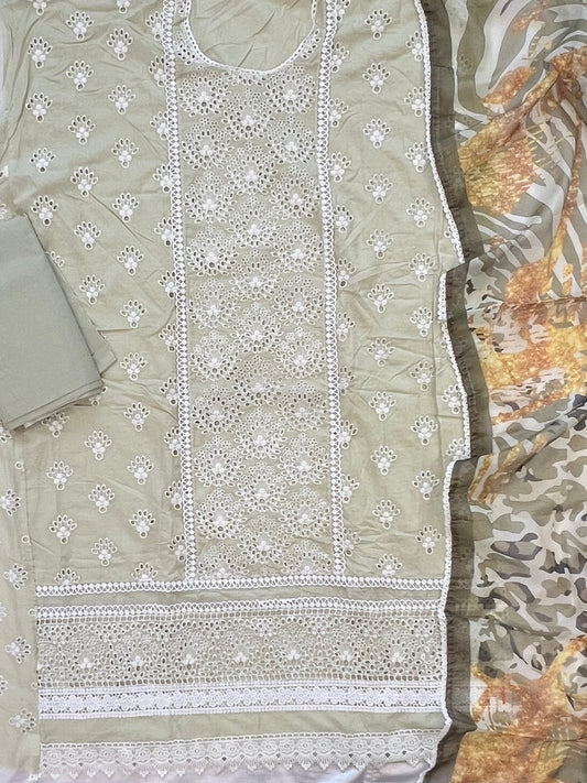 PURE COTTON EMBROIDERY SUIT 1862