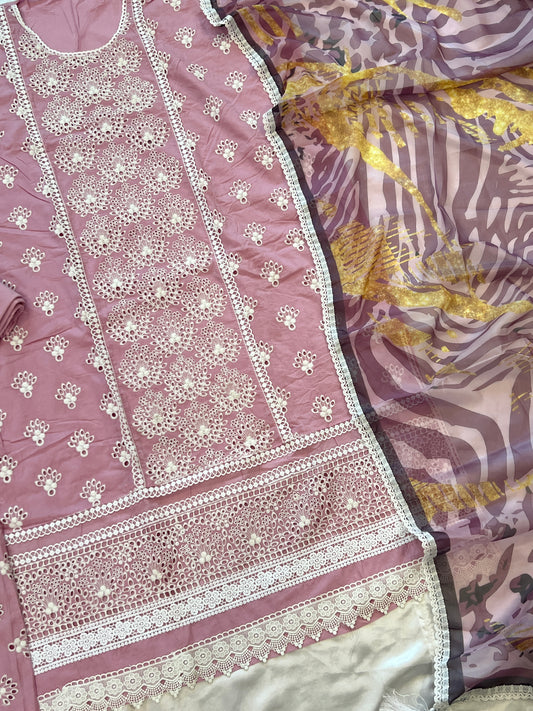 PURE COTTON EMBROIDERY SUIT 1862