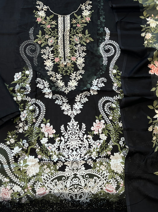 JADE COTTON EMBROIDERY PATCH SUIT 7