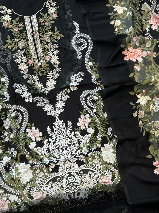 JADE COTTON EMBROIDERY PATCH SUIT 7