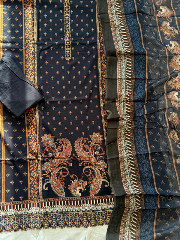 PAISELY BLUE LAWN EMBROIDERY SUIT 2 Q