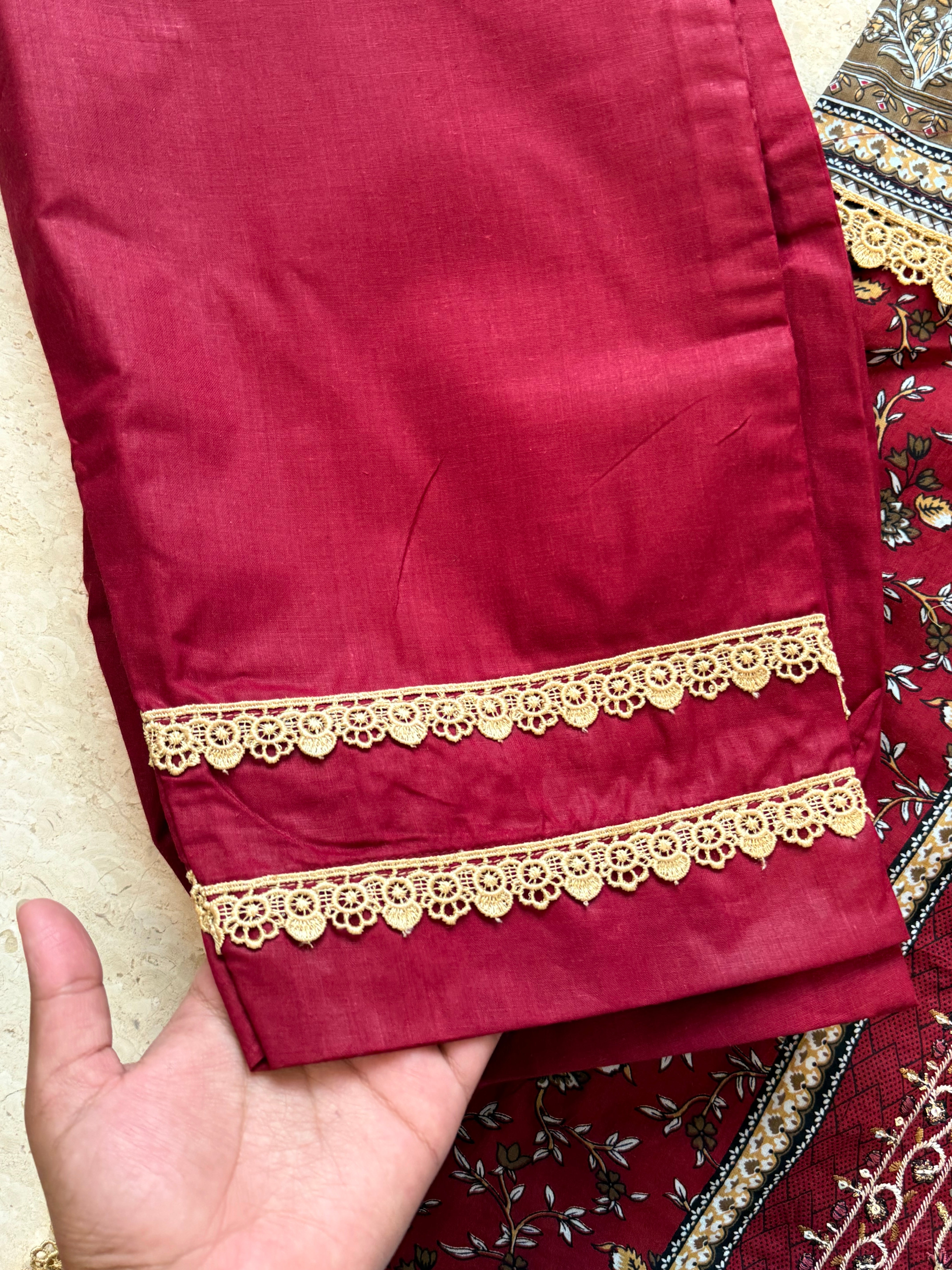 HARSHA MAROON READYMADE SUIT
