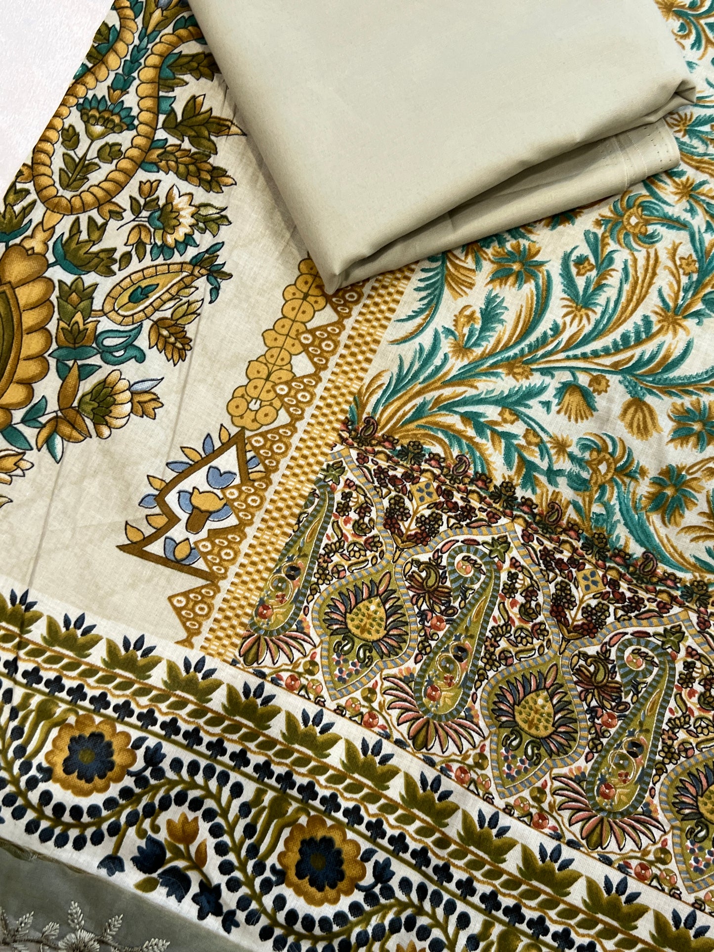 HARSHA BISCUIT COTTON PATCH SUIT