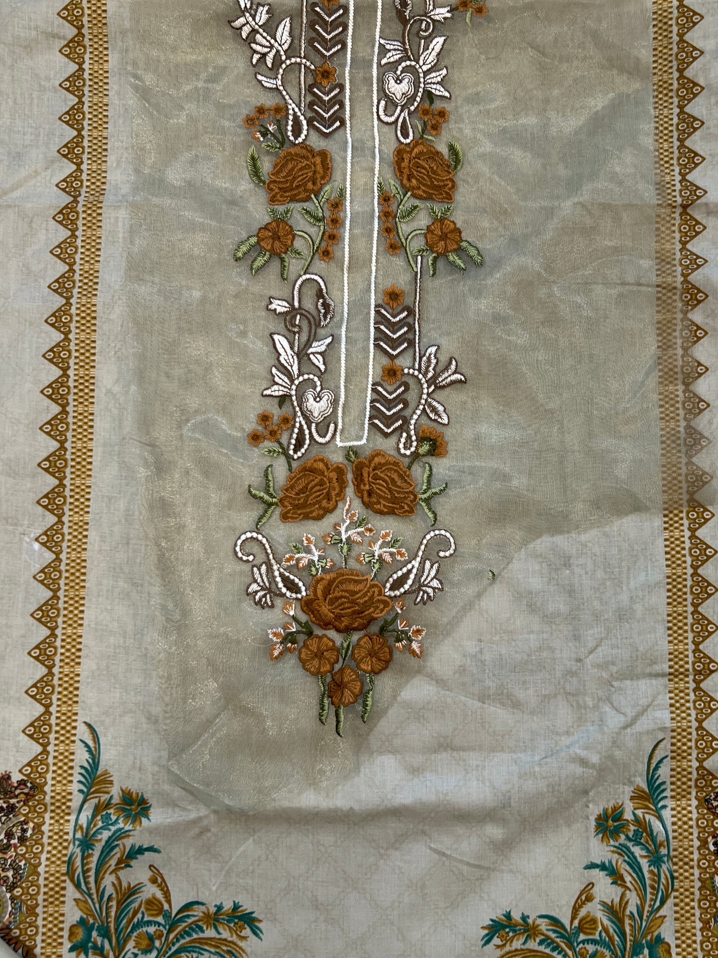HARSHA BISCUIT COTTON PATCH SUIT