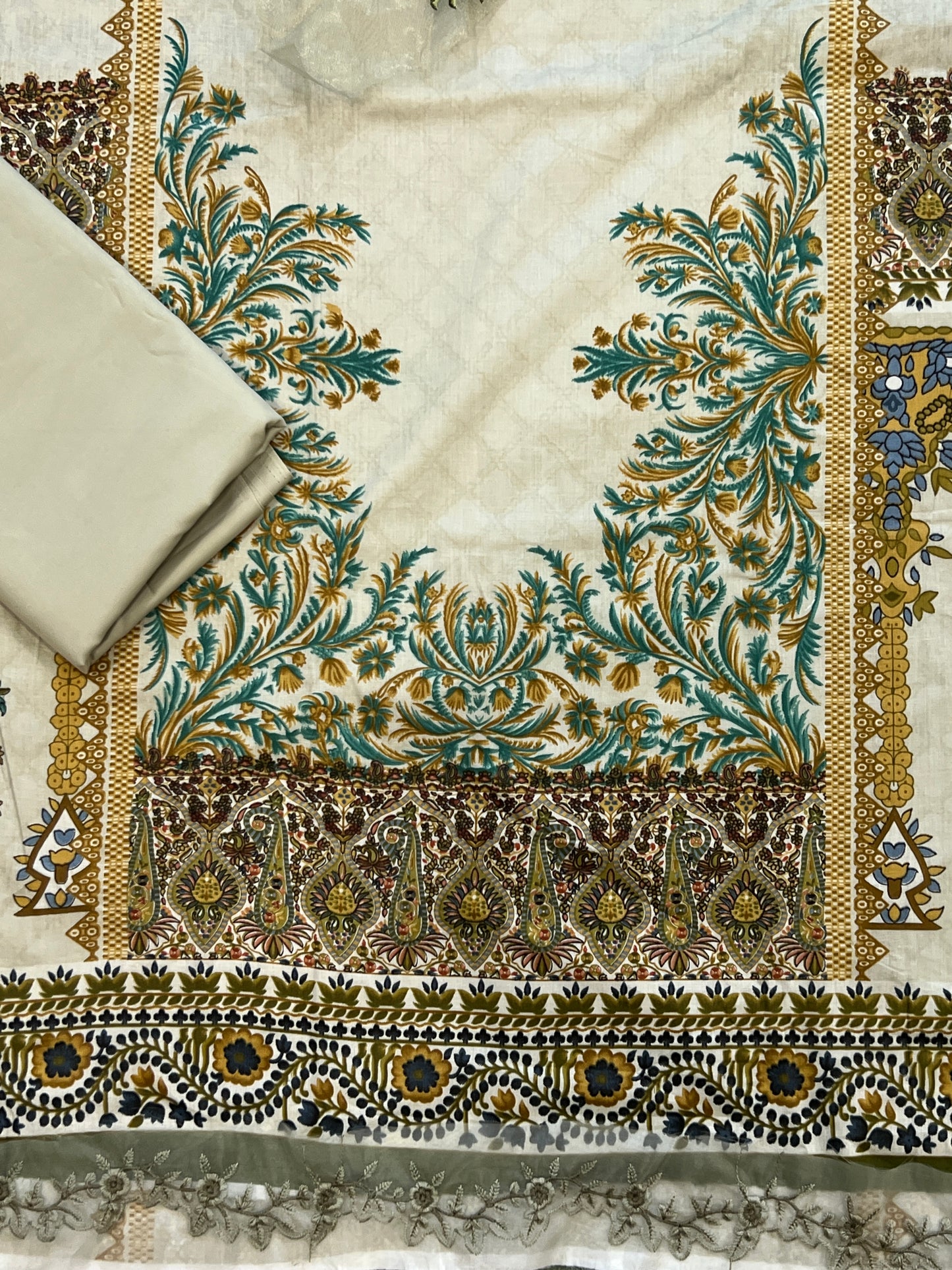 HARSHA BISCUIT COTTON PATCH SUIT