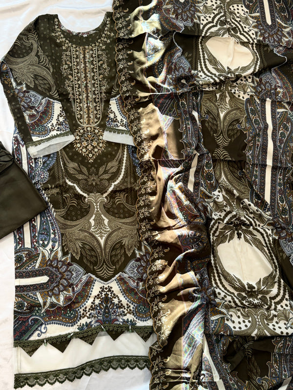 BINSAEED LAWN READYMADE SUIT 4 Q