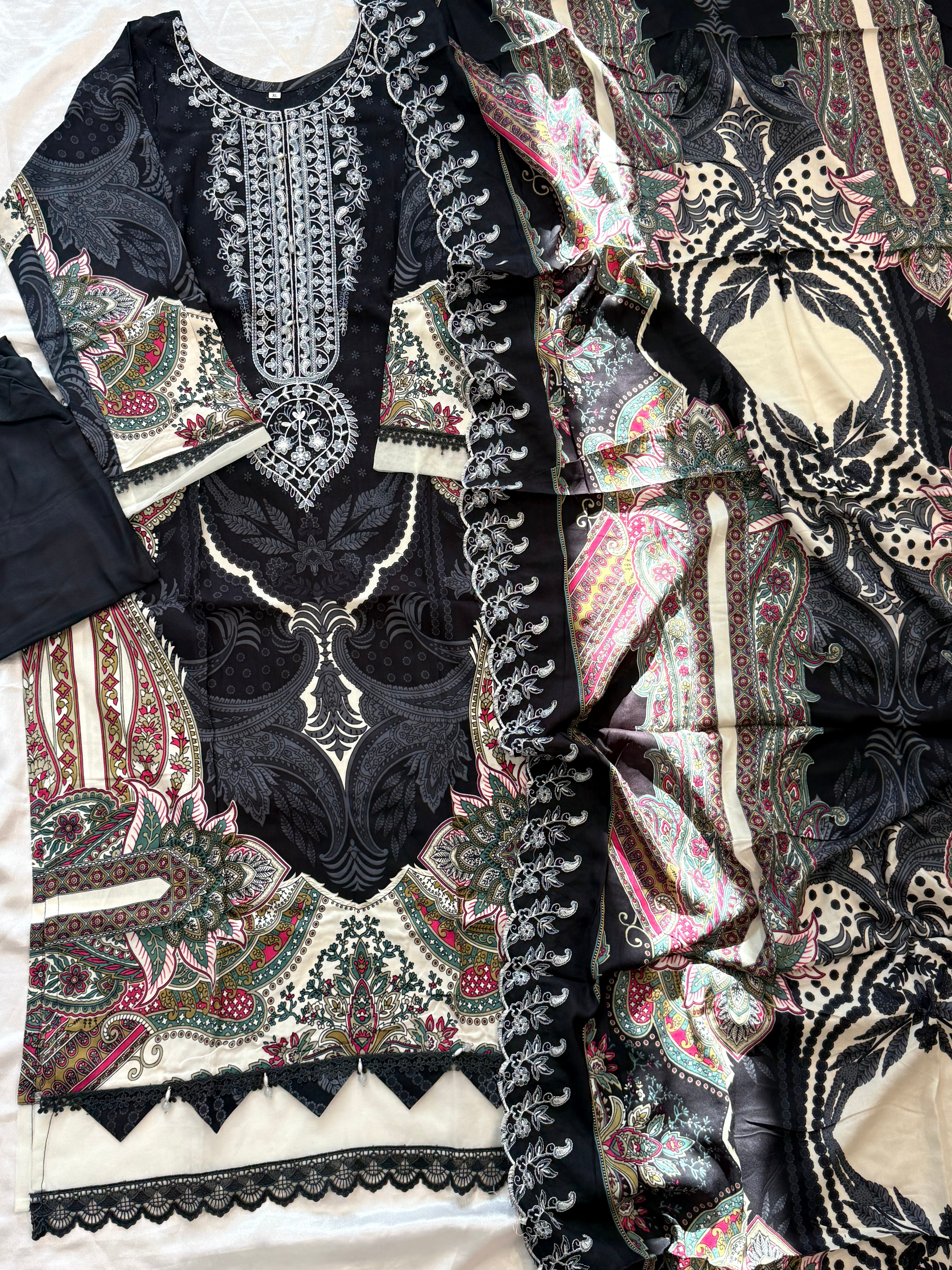 BINSAEED LAWN READYMADE SUIT 3 Q