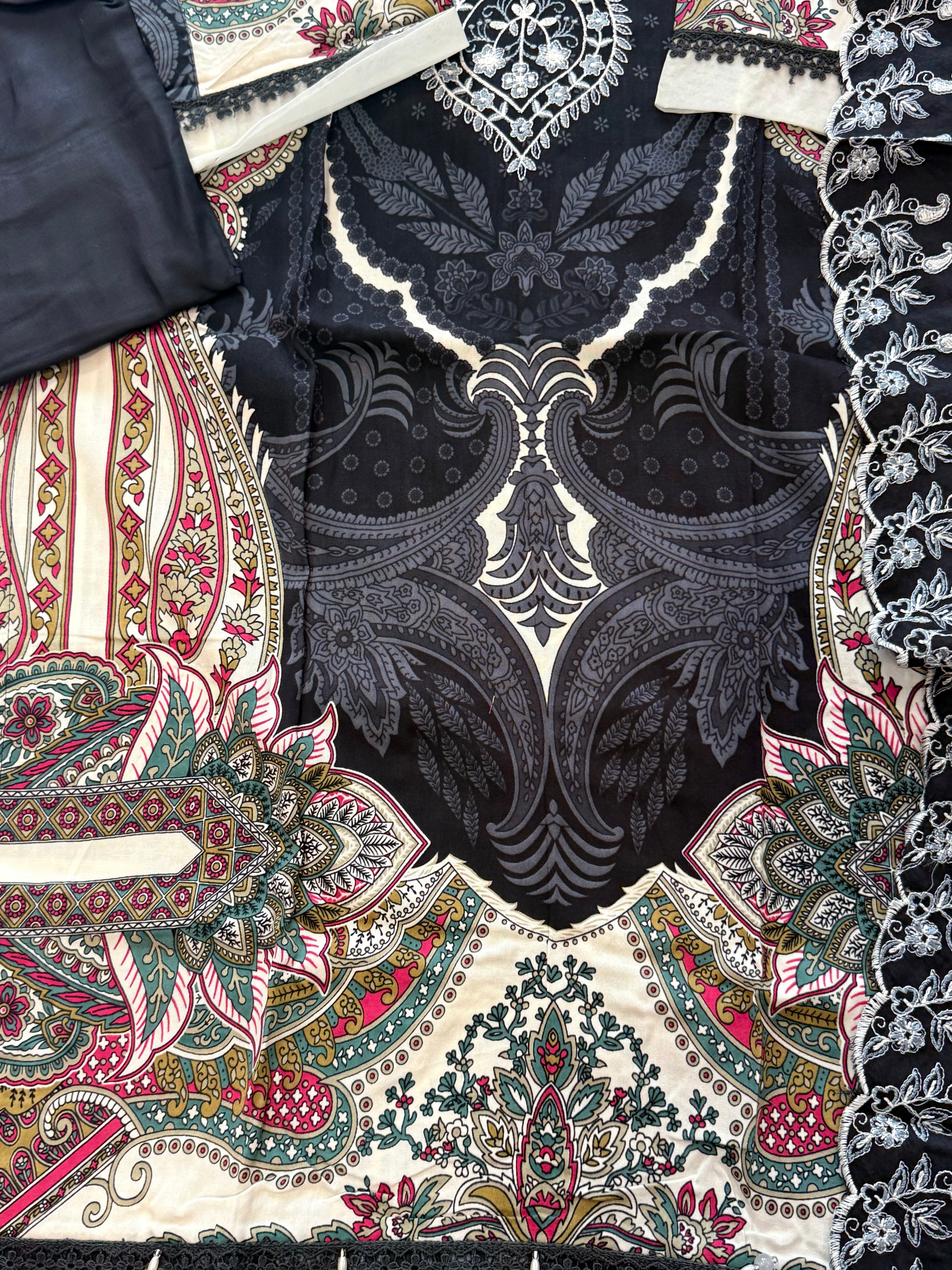 BINSAEED LAWN READYMADE SUIT 3 Q